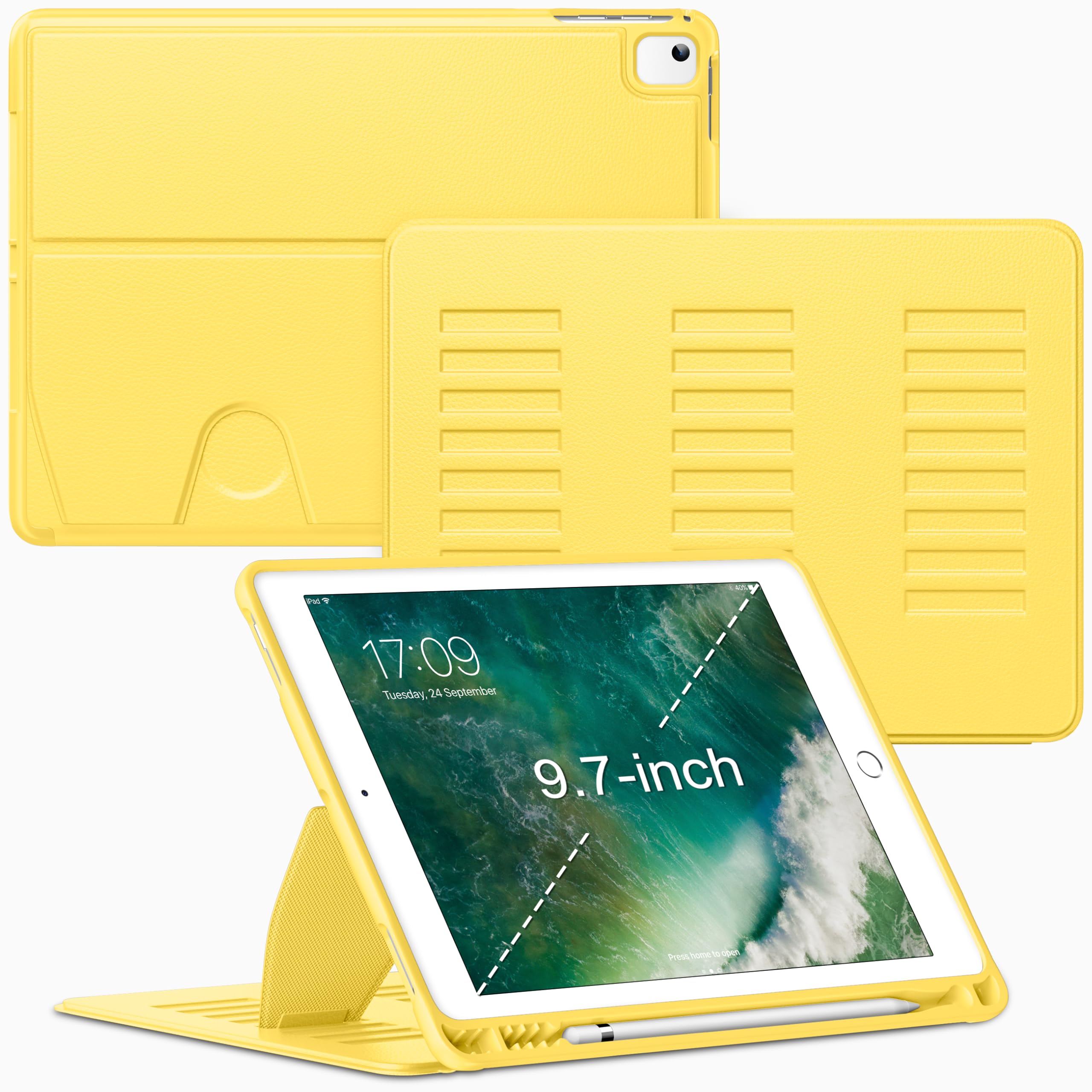 Coque magnétique iPad 6e génération multi-angle avec dos antichoc - 8
