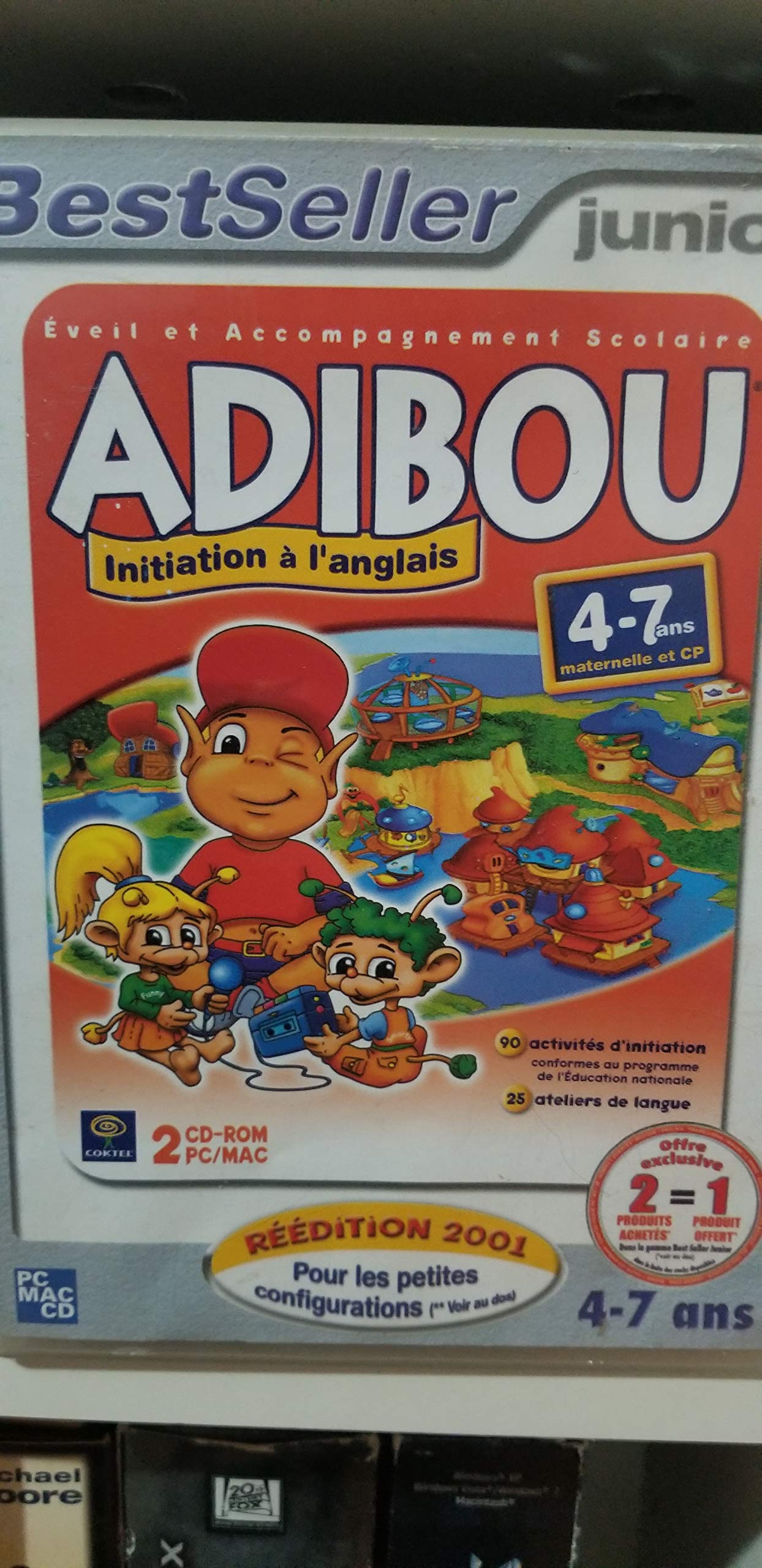 Adibou initiation à l'anglais 4 à 7 ans maternelle et CP sur pc et mac