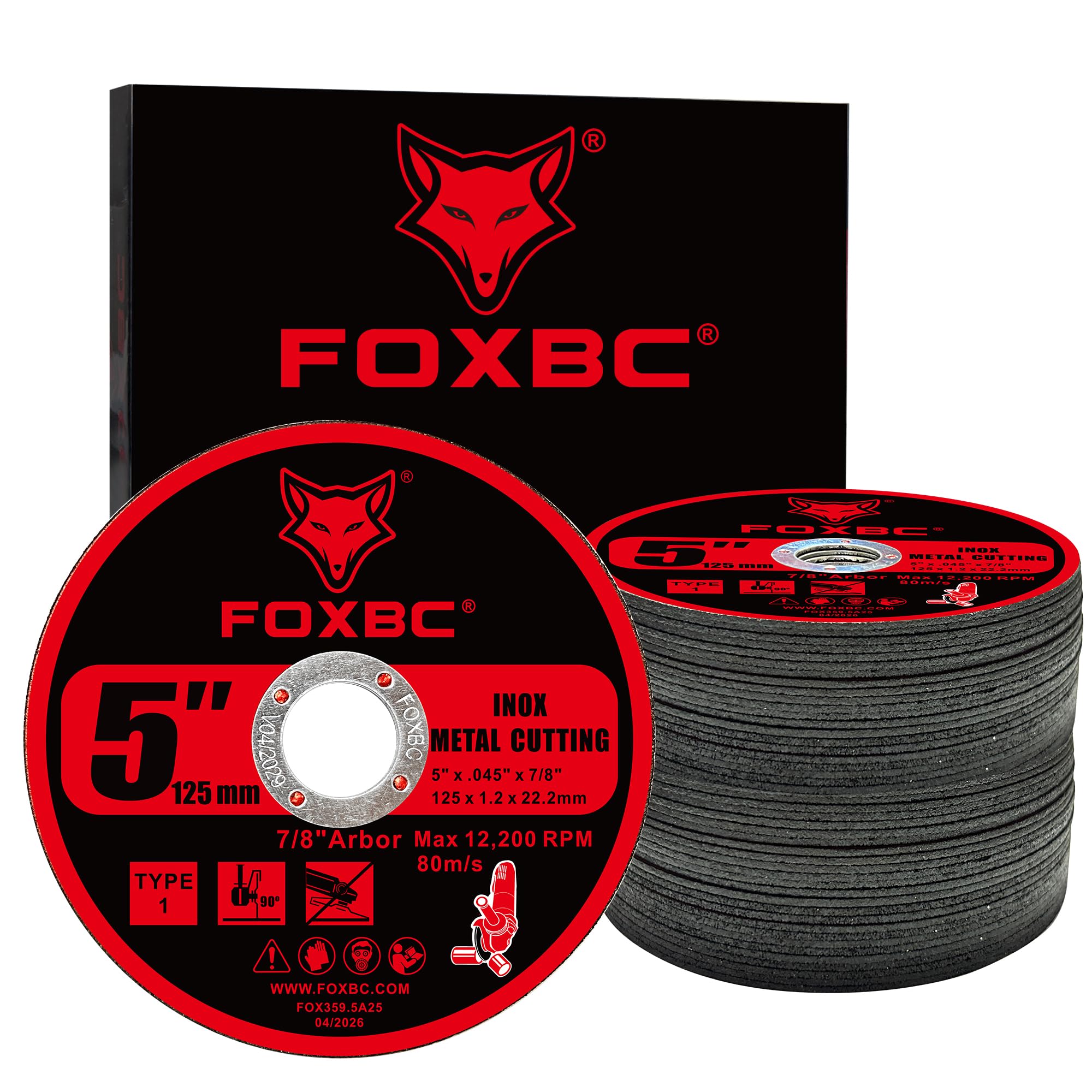 FOXBC Metal Cut-Off Wheels - 25 Pack -1 FOXBC Metal Cut-Off Wheels - 25 Pack -1