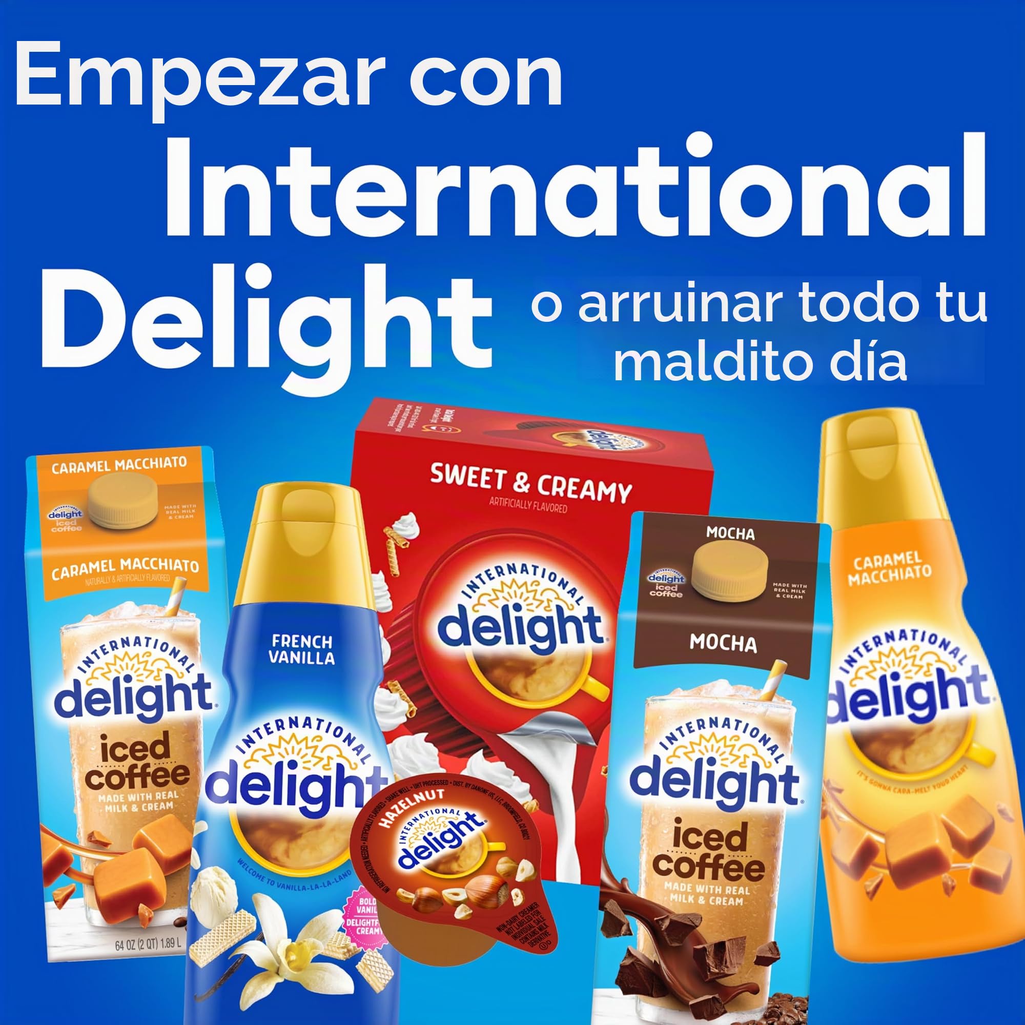 International Delight French Vanilla, 192 Count Single-Serve Coffee Creamers | 1 paquete, cremas de café de una sola porción, crema de café no láctea, no lácteo, uso doméstico, oficinas