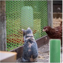 Wire Mesh Fence Mesh Animal Protection Outdoor Fence Garden Industrial Garden Chicken Wire Fence Temporary Barrier Net, Plastic Poultry Breeding Net/Hexagonal Netting for Botanical Garden Isolation Equipment Color W 60cm/23.6in, Size L 15m/49.2ft