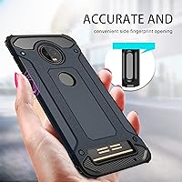 Vista 9 de Asuwish Funda compatible con Motorola Moto Z3 / Z3 Play y protector de pantalla de vidrio templado, accesorios de doble capa híbrida de silicona