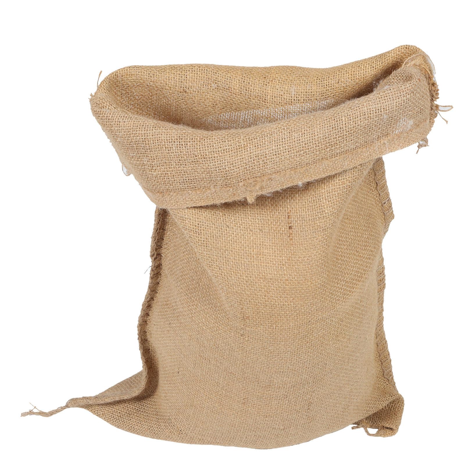 Bolsa de arpillera de yute amarillo de alta resistencia para arena y almacenamiento, 3 uds