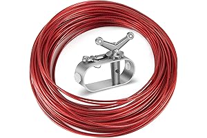 100ft Pool Cover Cable and Winch Kit Combo - Winter Cover Cable...