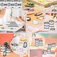 Vista 5 de MotBach 100 paquetes de botes de plástico de 3 g con tapas, botes de cosméticos redondos transparentes de 3 ml, botes de maquillaje de 3 gramos