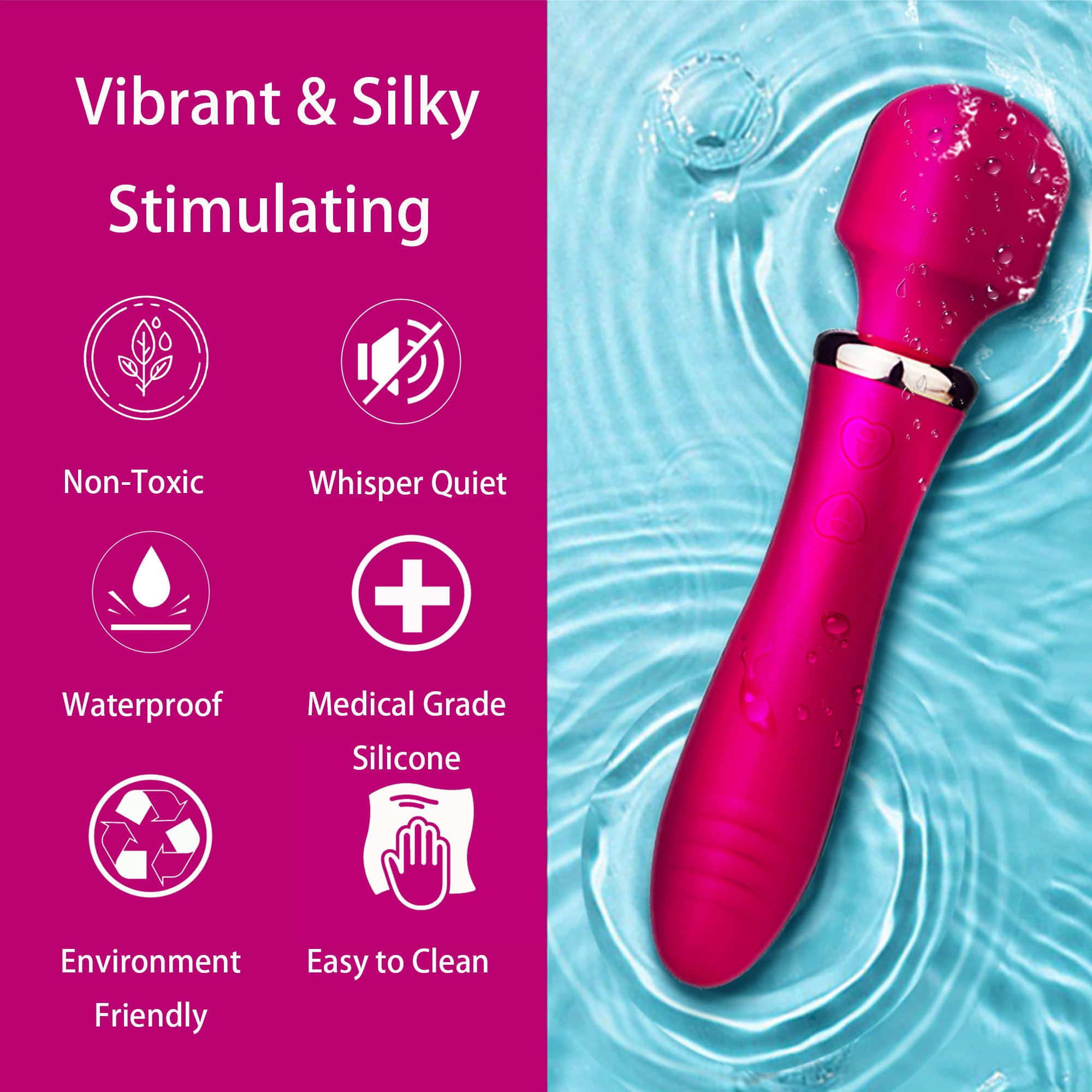 Amazon.com: Asopal Wand Vibrator for Women,[Both Ends Vibrate],Handheld  Personal Massager for Women Cordless, Rechargeable Portable Waterproof  Quiet, Cordless-Wand-Massager, Clit Stimulate Adult Toys : Health &  Household