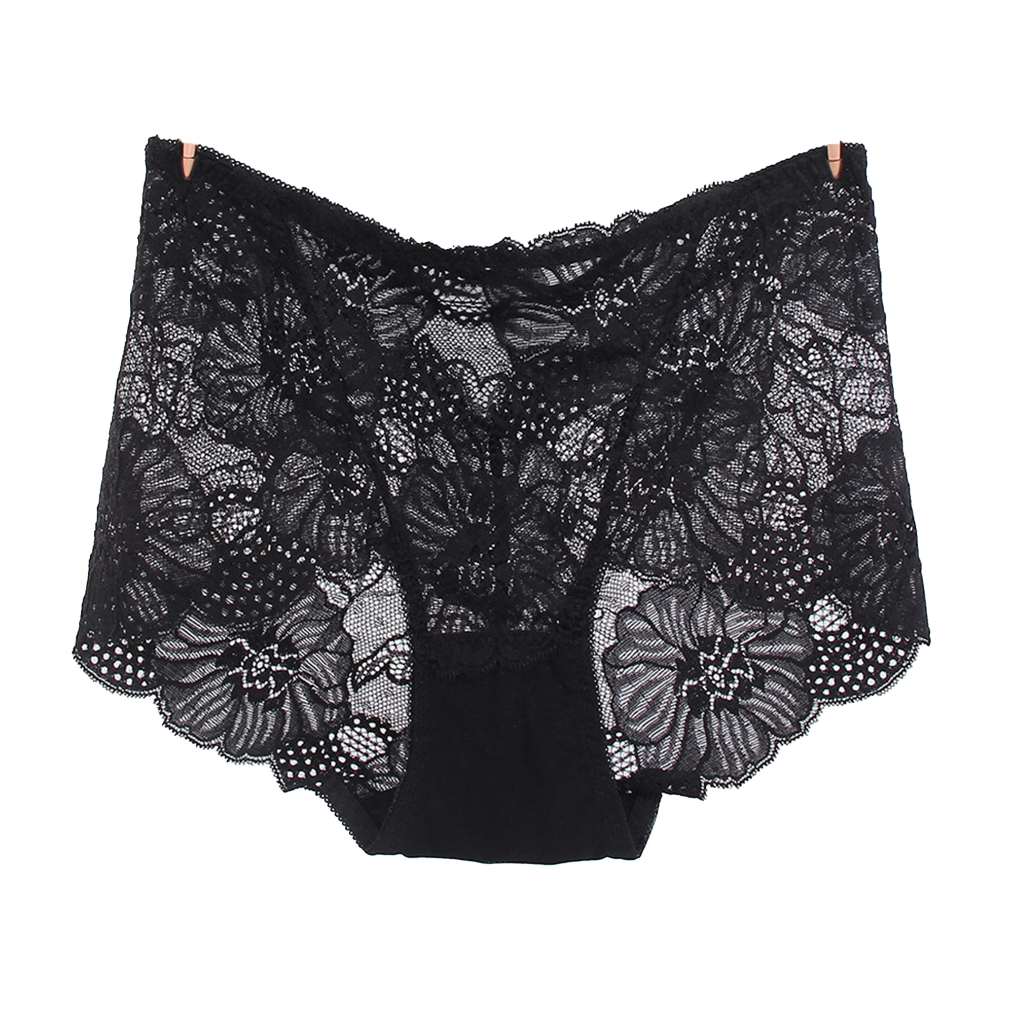 DGHM-JLMY Womens Mid Waist Lace Hip Underwear Sheer Floral Hipster Seamless Underwear Sexy Lace Knickers Mesh Panties Briefs