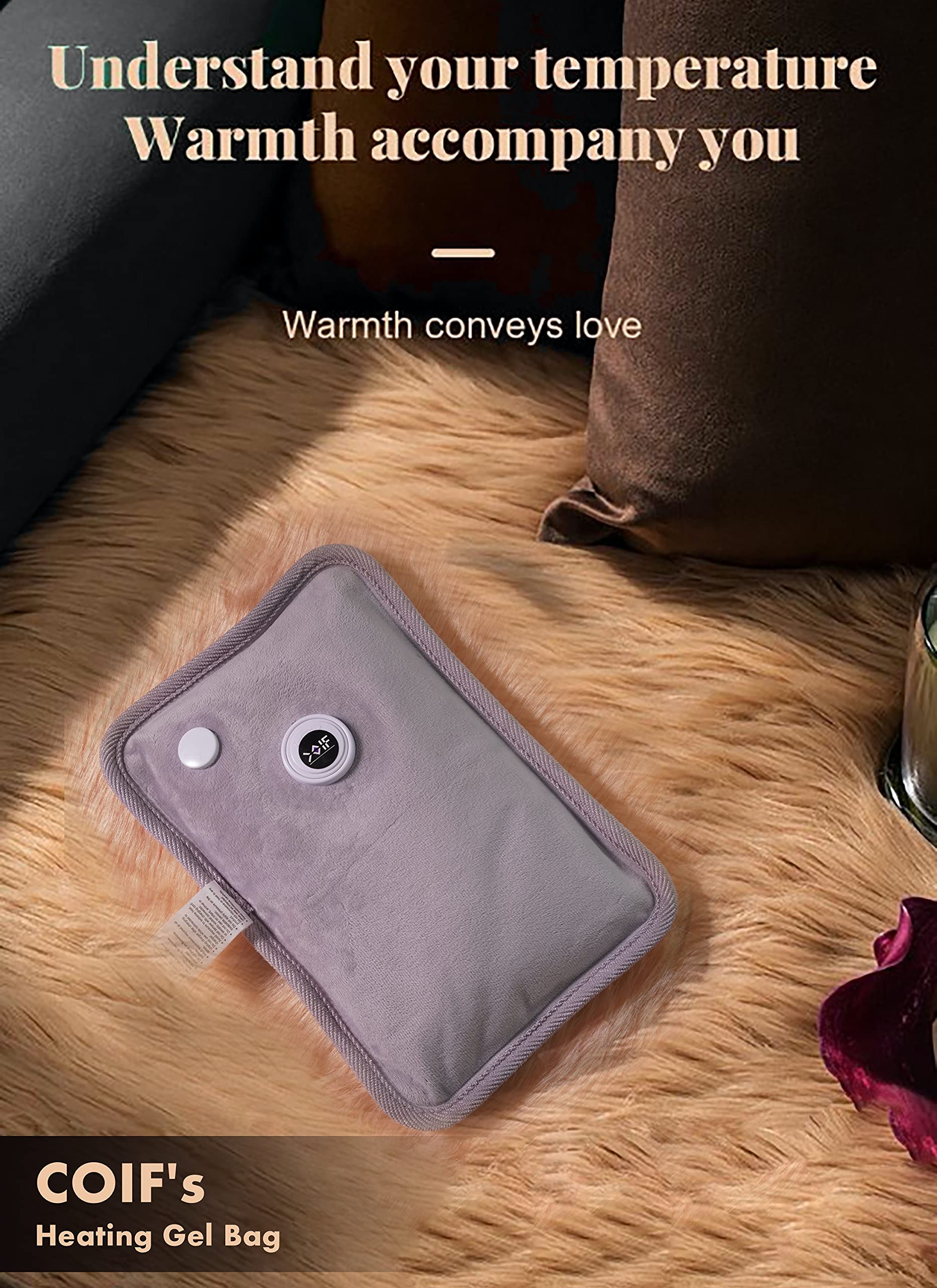Coif Heating Bag with Gel Hot Water Bags Heating Pad Electric for Back Pain Orthopedic Electric Heating Belt for Knee, Shoulder, Lumbar, Joints, Muscle, Leg, Wrist and Nack for Pain Relief-Heat Pouch