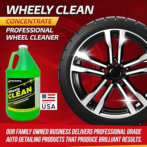 Miniatura 9 de Dura-Coating Wheely Clean - Limpiador profesional de ruedas, concentrado, 16 onzas, altamente eficaz para ruedas con revestimiento de aluminio,