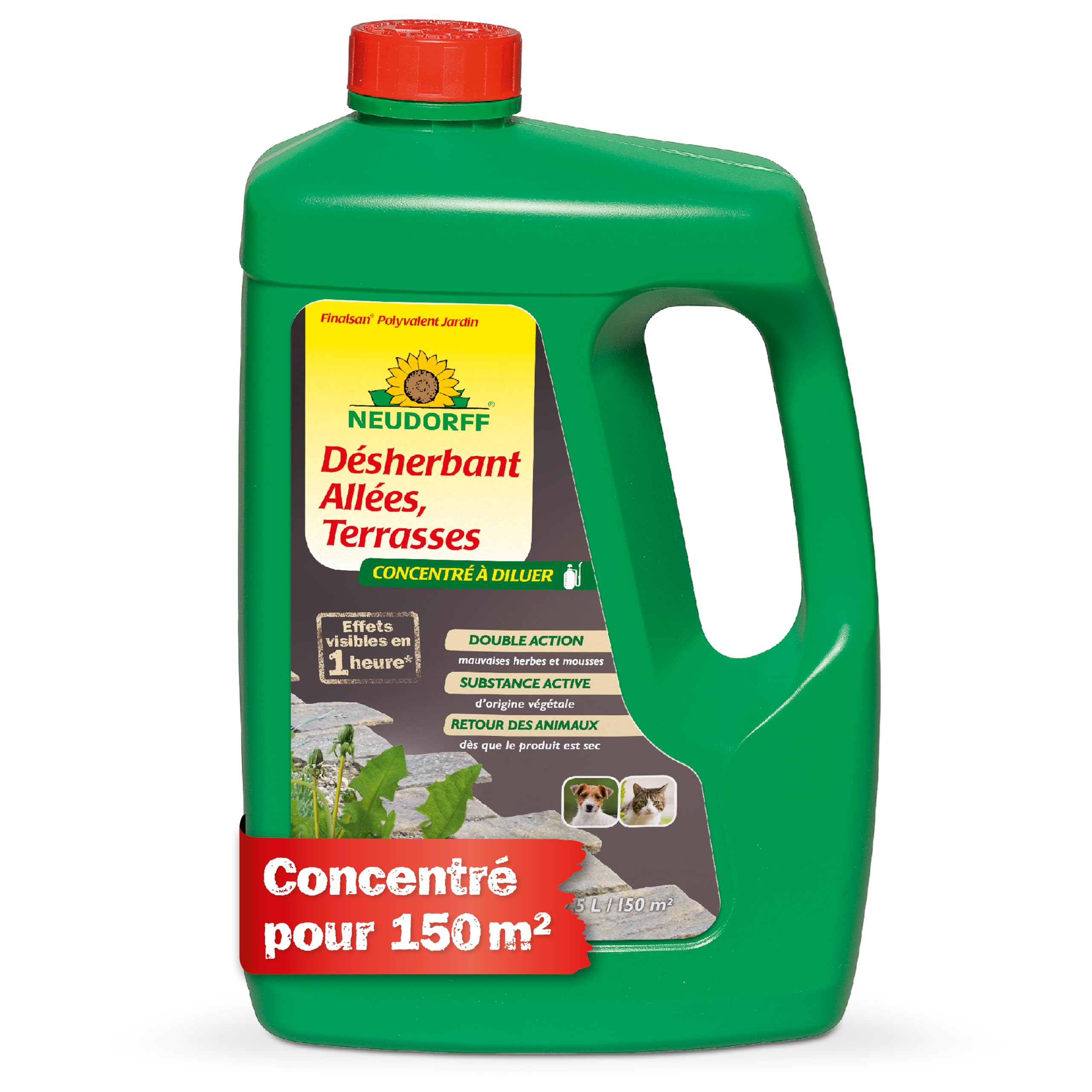 Neudorff Finalsan Désherbant Allées Terrasses 2,5 L sans glyphosate action rapide