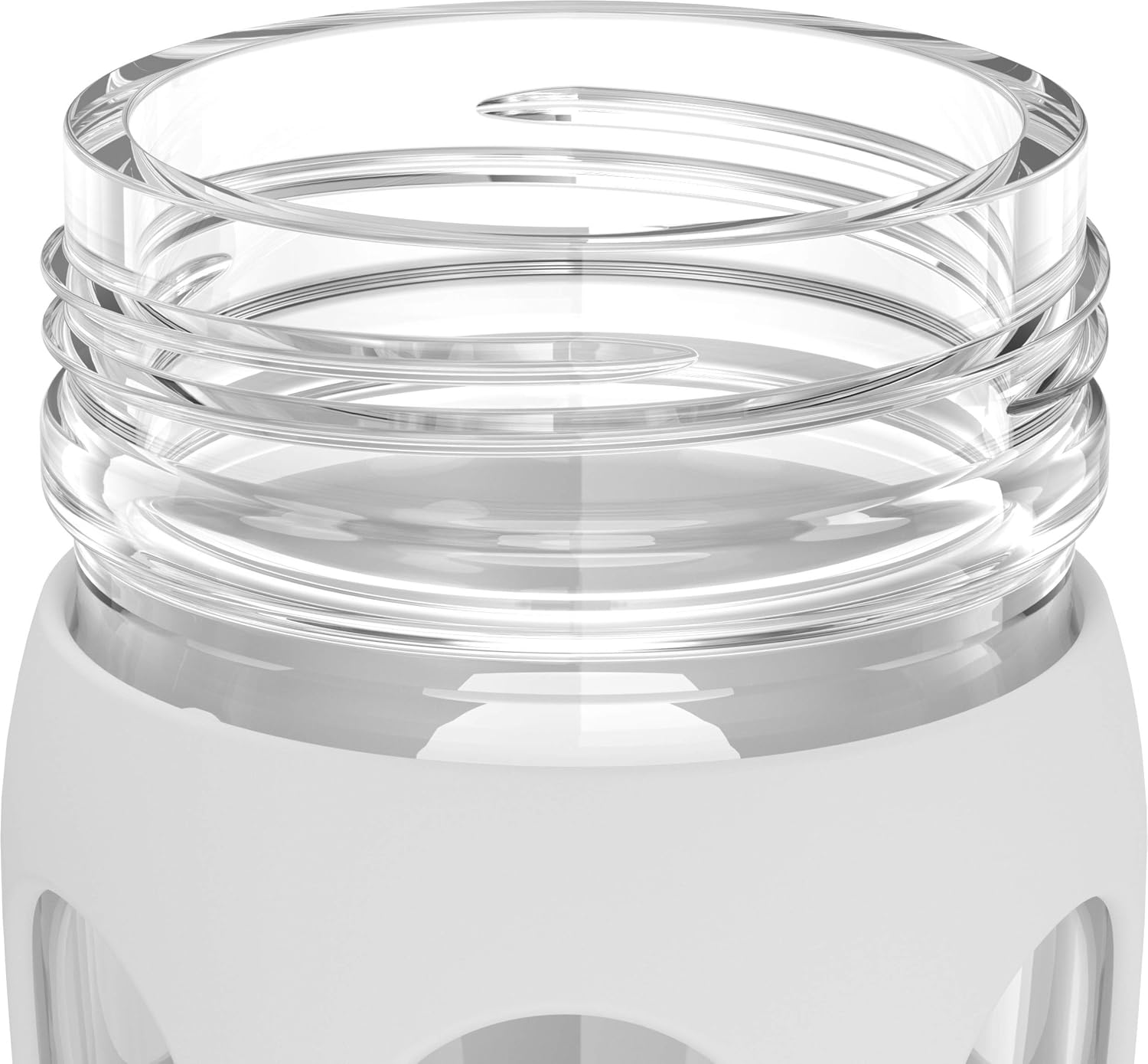 Lifefactory 22oz Glass Water Bottle with Classic Chug Cap, Optic White image 4