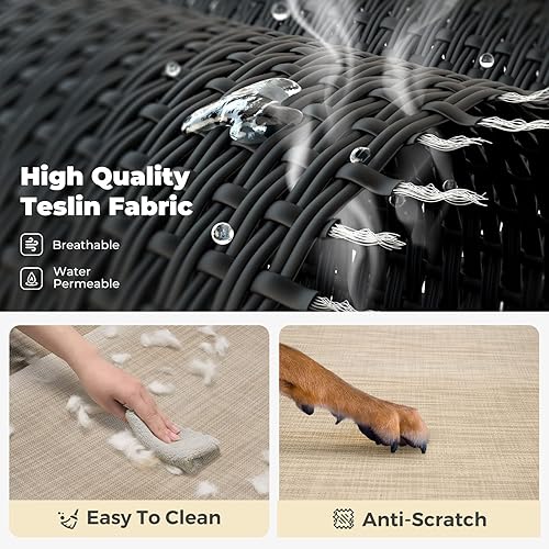 Miniatura 5 de Veehoo Cama elevada original y refrescante para perros, cama elevada para perros grandes, cama portátil para mascotas de pie con malla transpirable