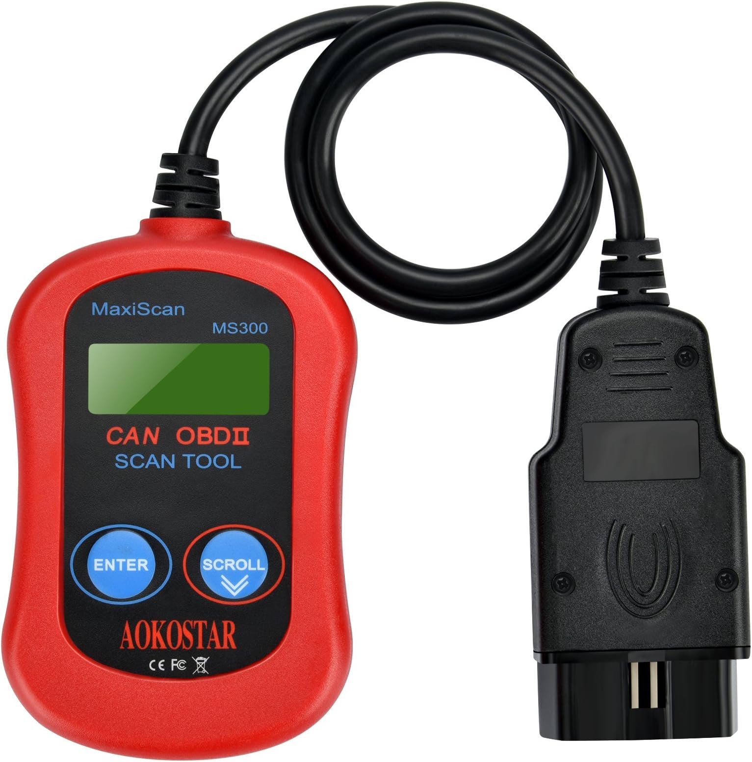 MS300 Code Reader Scanner for OBDII/OBD2 Vehicles Read&Erase Engine Fault codes