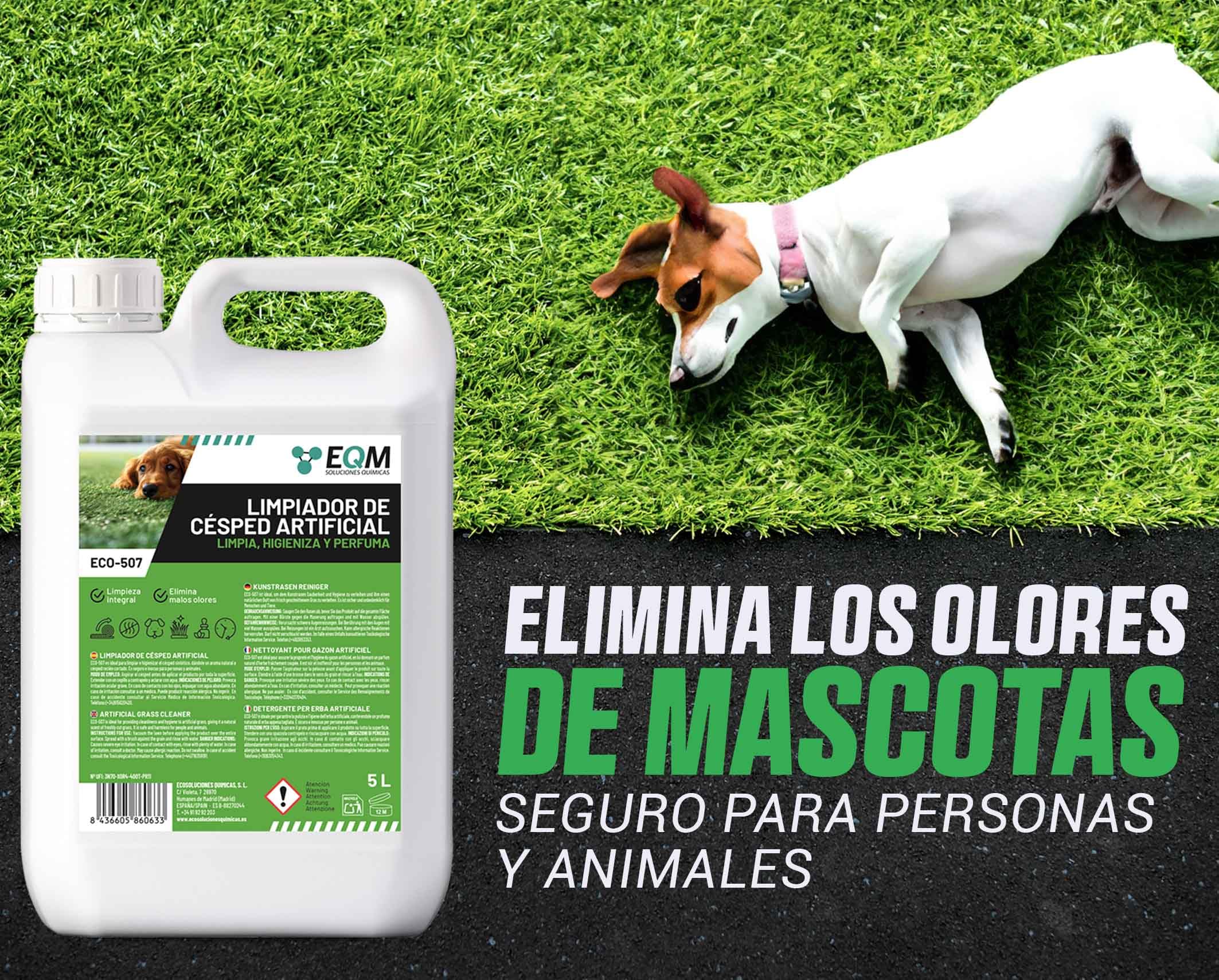EQM - ECO-507 - Limpiador e Higienizante de Césped Artificial - 5L - Limpia, Higieniza y Perfuma - Formato Ahorro, Larga Duración - No Tóxico — view 4