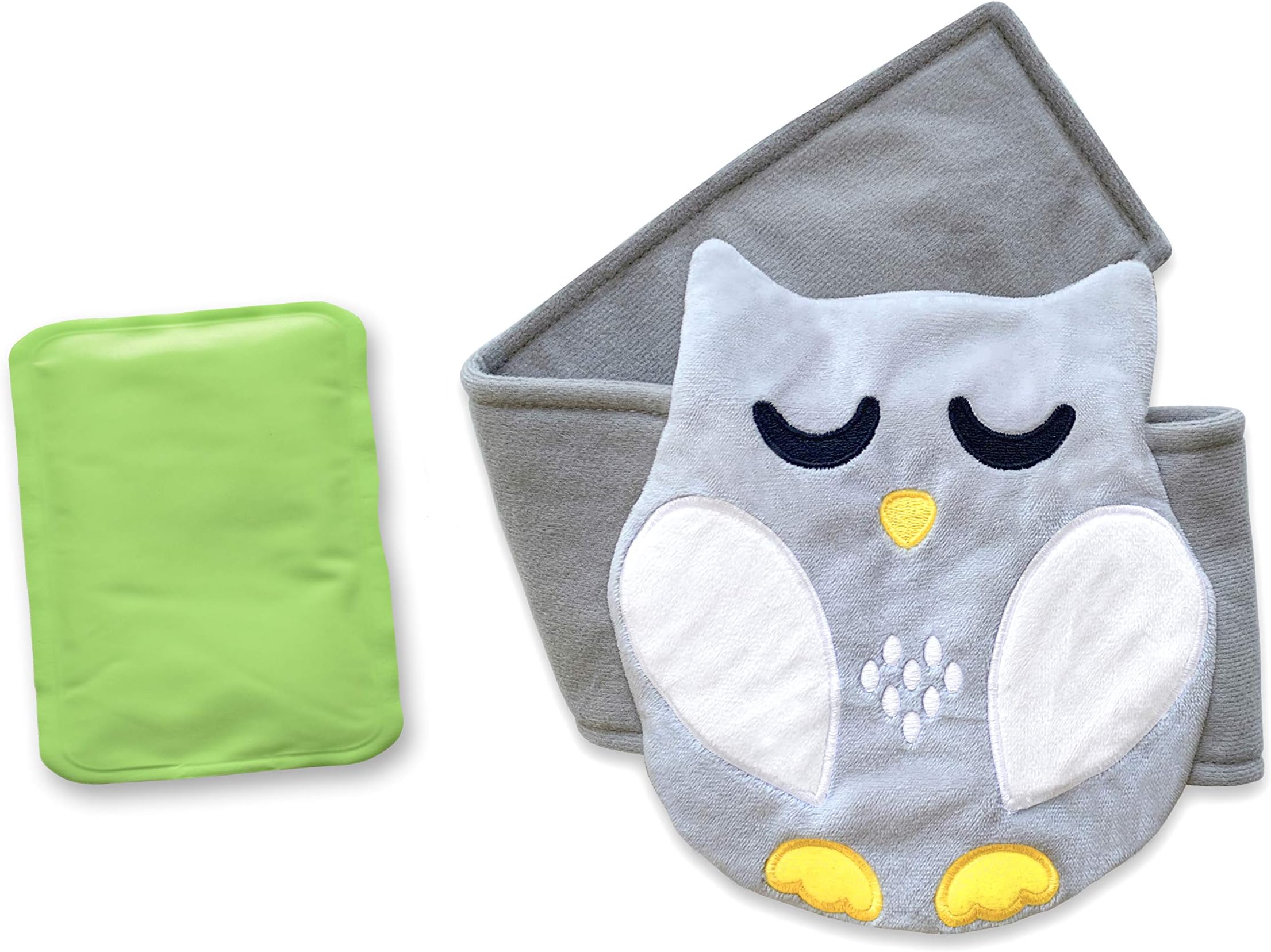 bebon Baby Colic, Gas and Upset Stomach Relief – Belly Hugger – A Soothing Warmth Combined with Gentle Compression (Grey-White)