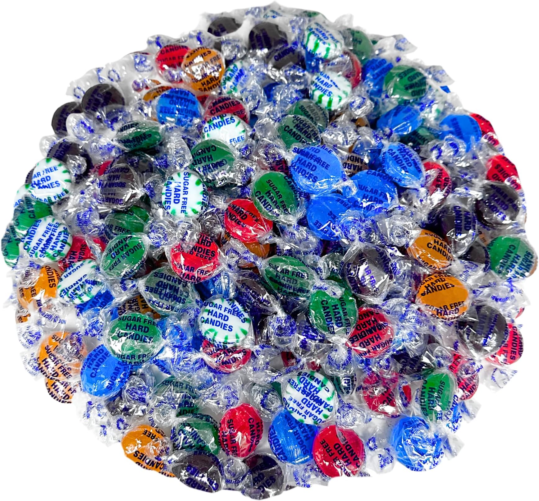 Sugar Free Assortment Hostess Deluxe Fruit Mix Hard Candies -1lb Bag Individually Wrapped Keto And Diabetic Friendly Gourmet Nostalgic Flavored Hard Candy Discs (16oz)