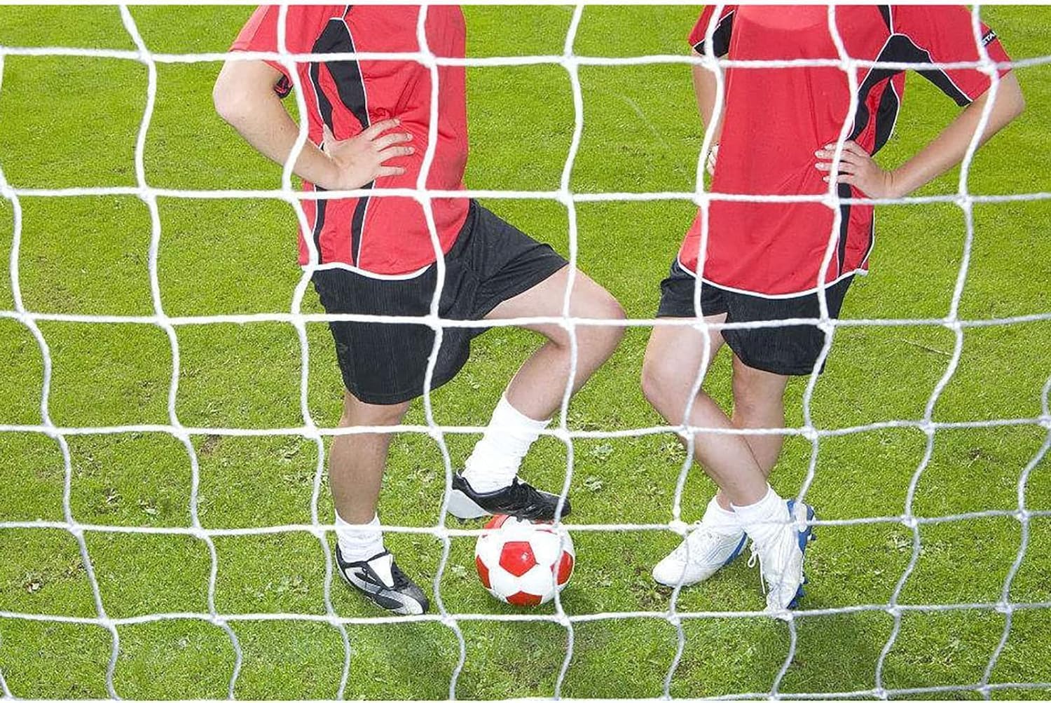 Rete da Calcio 2,4x1,8 m Reti di Ricambio per Porta da Calcio in Polietilene Resistente alle Intemperie per Allenamento di Partite Sportive