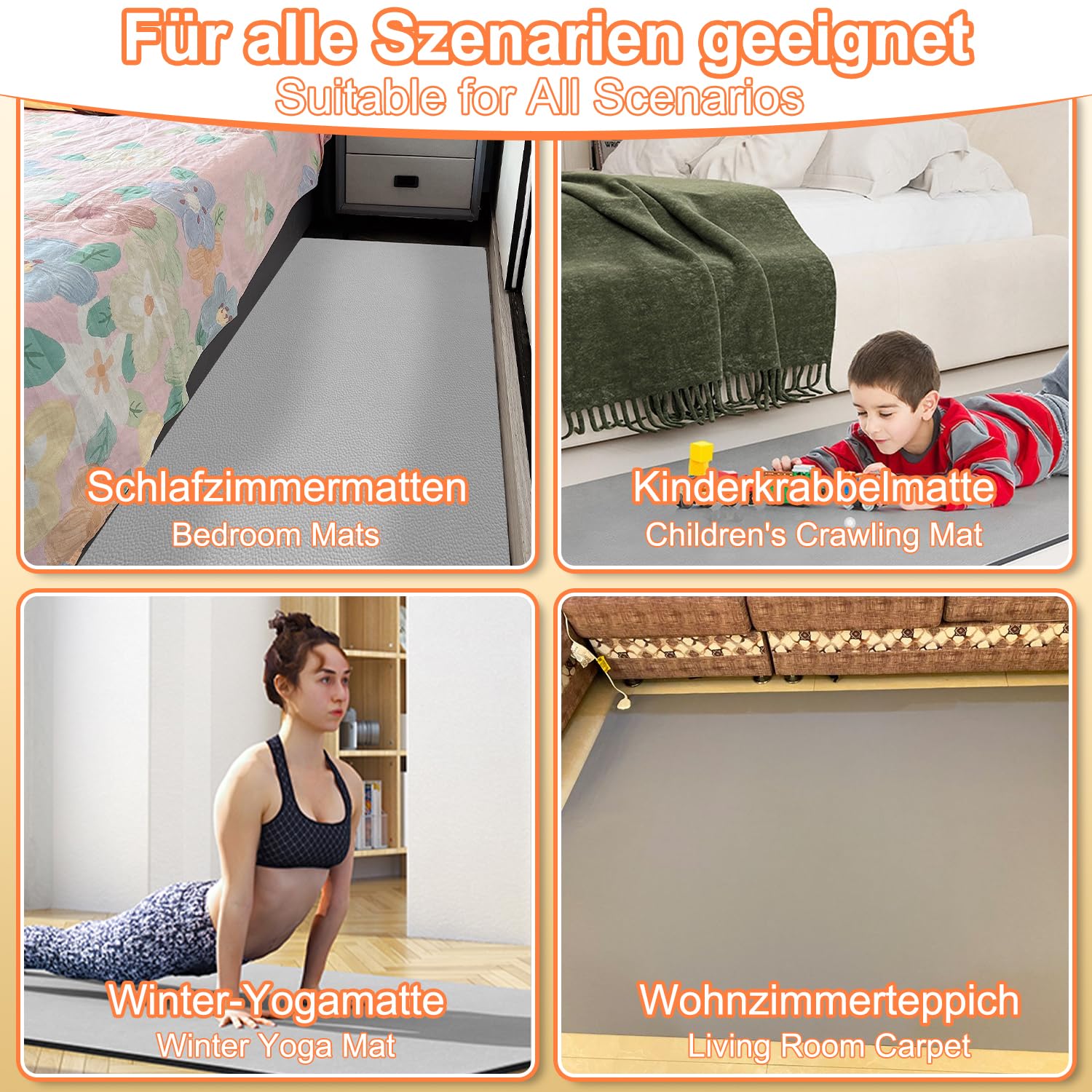 Tappeto riscaldante, tappetino elettrico, temperatura regolabile in 60 livelli, timer 12 ore, impermeabile e antiscivolo, per soggiorno e camera da letto (700 W, 140 x 200 cm)