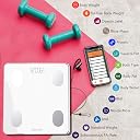 Konquest Smart Digital Bathroom Scale, Wireless Bluetooth BMI, Body Weight, Fat, Body Composition Analyzer with Smartphone App (400 lbs) (White) gallery image