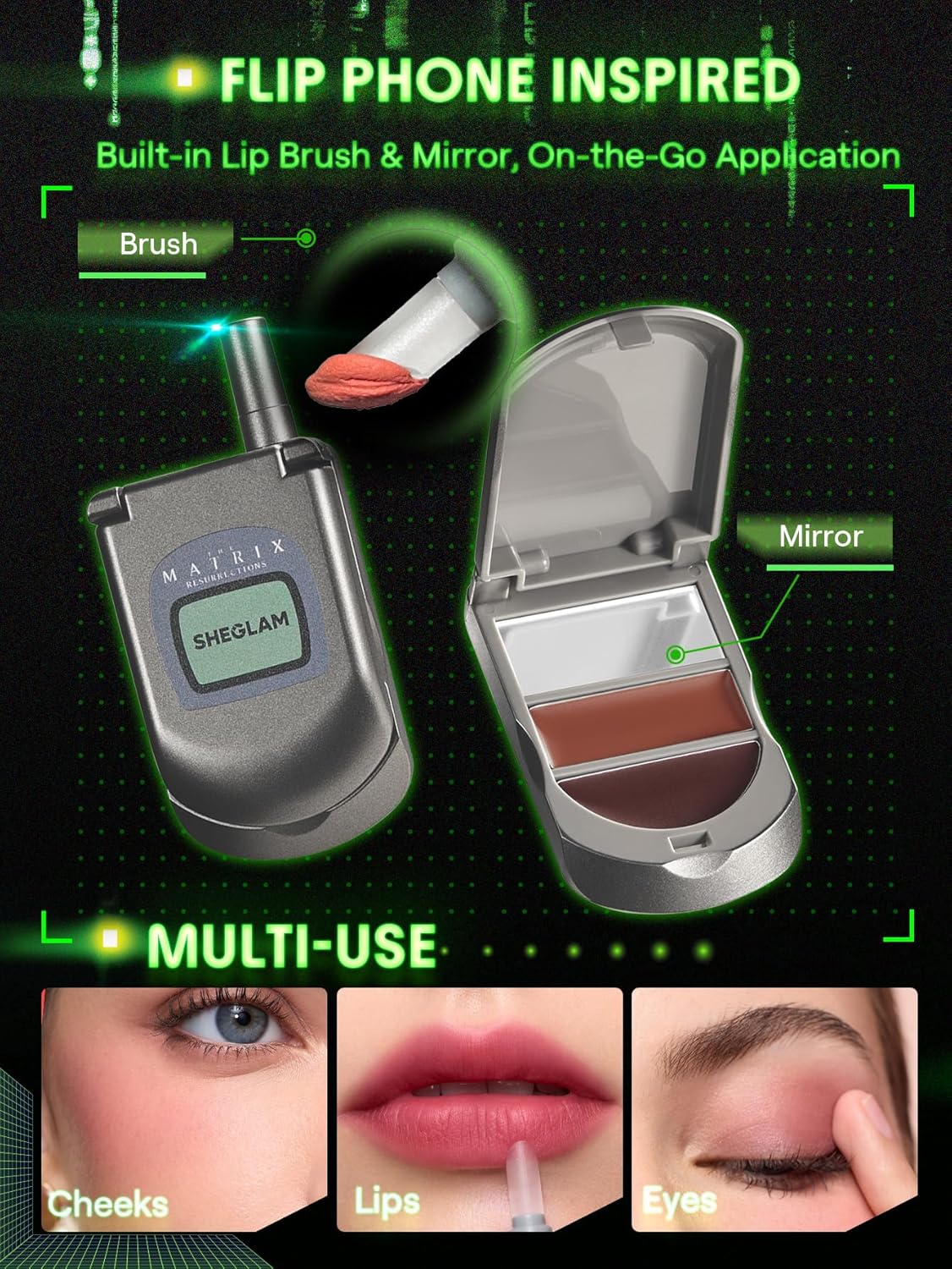 SHEGLAM The Matrix Collection Set All in One Makeup Kit Includes Eyeshadow PaletteLip Balm Highlighter Lip Gloss Blush Make Up Gift Set for Women - Image 4