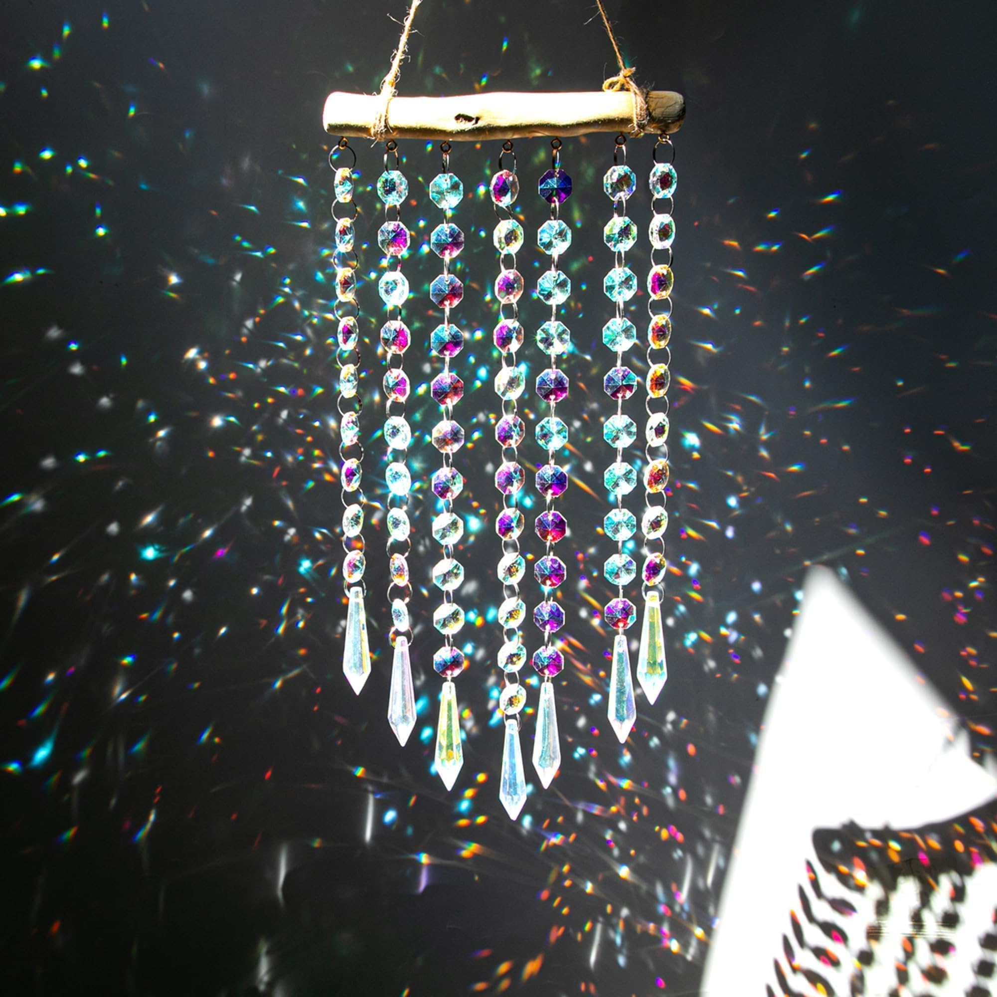 Attrape-soleil en cristal pour carillon à vent de terrasse ou salon lumineux