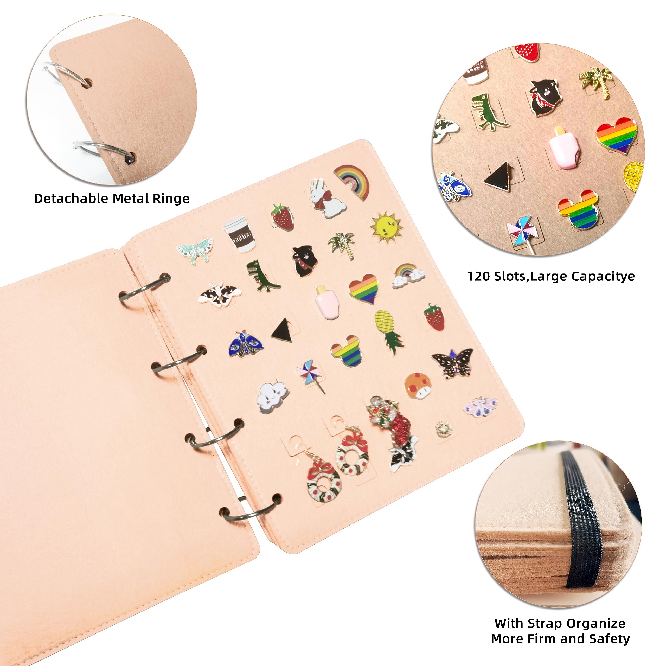 LAKE OF FIRE Oorbelhouder organizer met opvouwbaar boekontwerp oorbel boek organizer, draagbare PU lederen reizen oorbel hoesje (roze LAKE OF FIRE Oorbelhouder organizer met opvouwbaar boekontwerp oorbel boek organizer, draagbare PU lederen reizen oorbel hoesje (roze