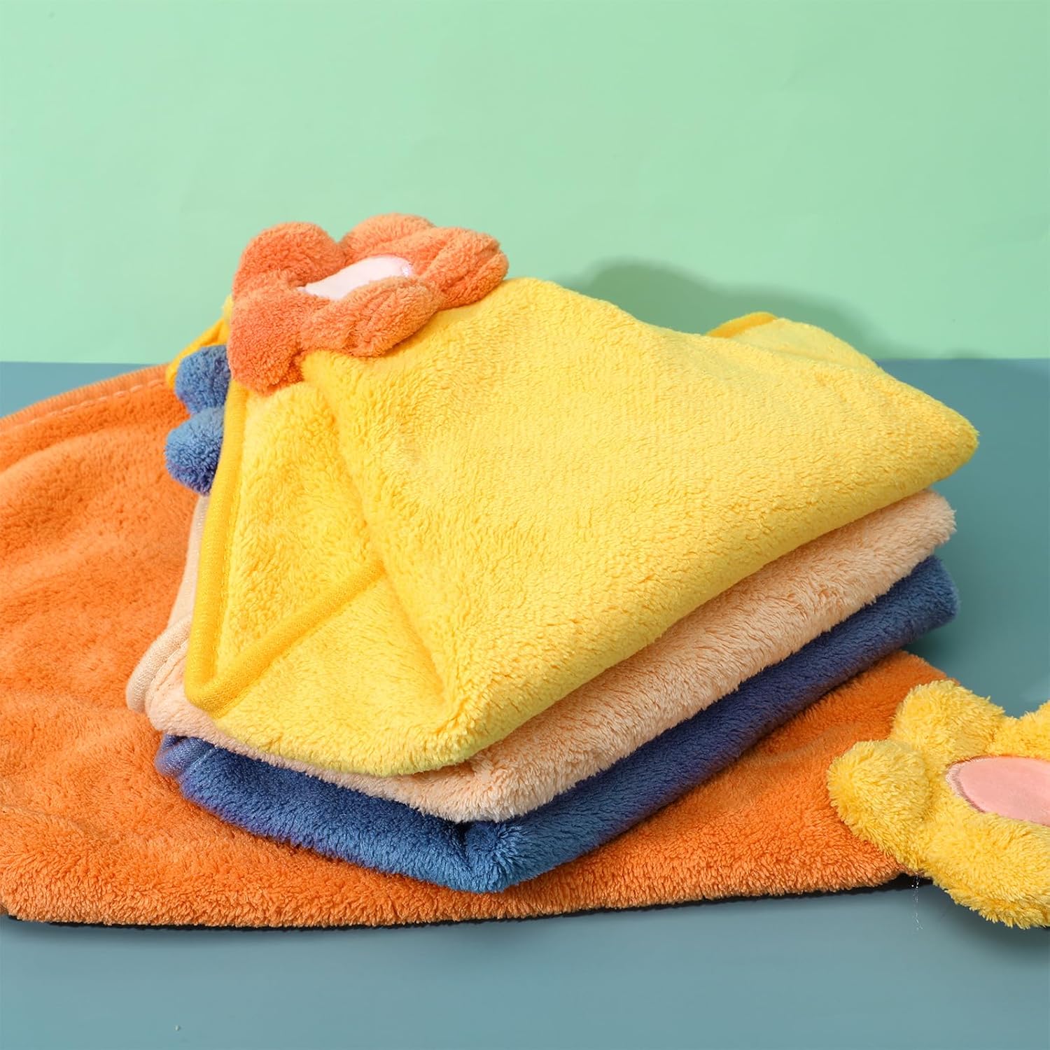 4PCS Hand Towels with Hanging Loop, Microfiber Coral Velvet Hanging Hands Dry Towels Super Soft Hangin Hand Towel Quick Dry Cleaning Cloths for Kitchen Bathroom Super Absorbent - Image 6