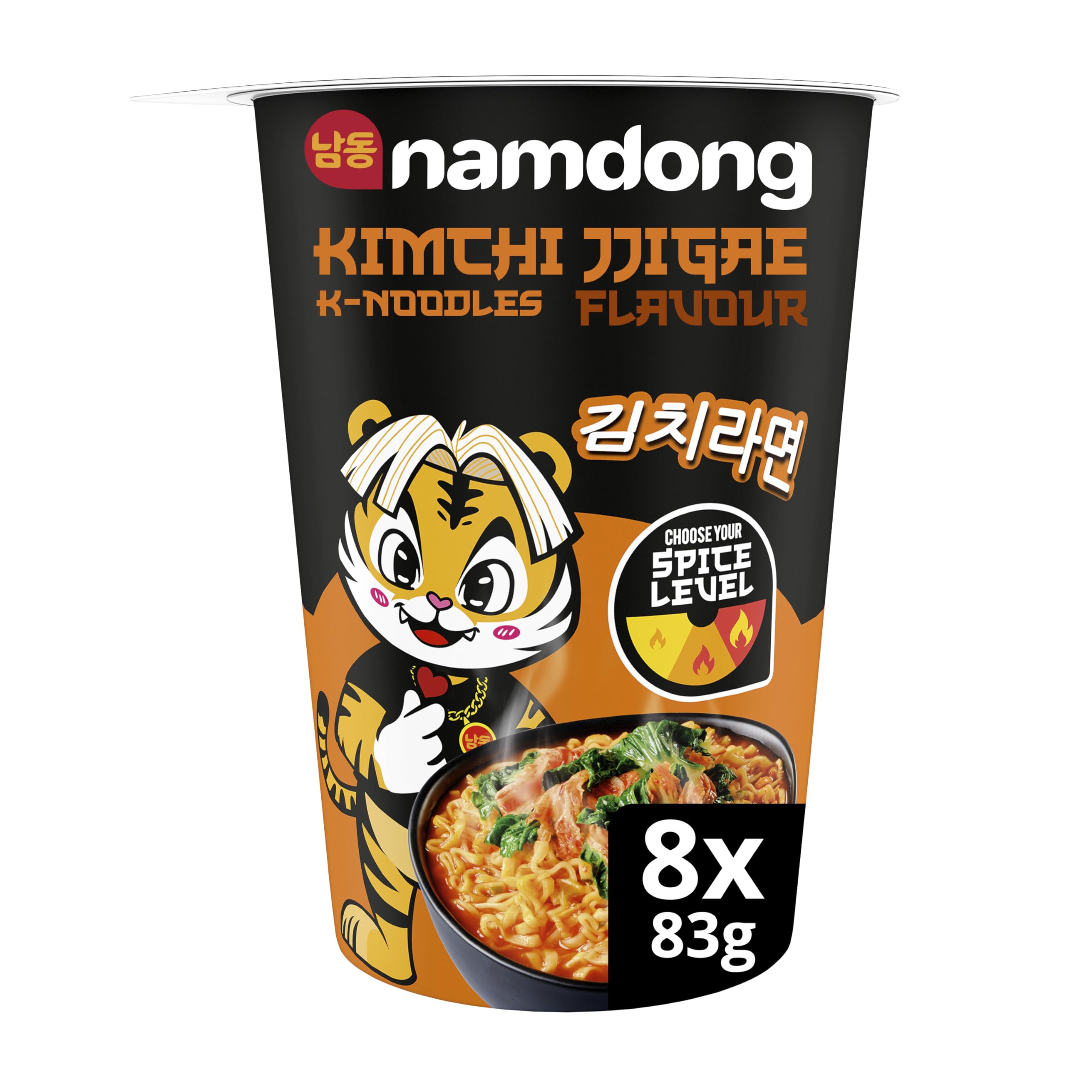 Namdong Kimchi Jjigae Noodle Pot Korean-style instant noodles with a sachet of chilli mix 8x 83 g