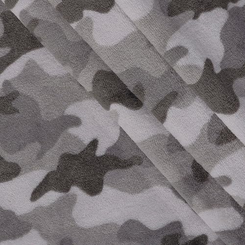 Miniatura 2 de Mook Fabrics Franela polar XU2017-FP-NS Camo, corte gris por yarda