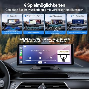 CarPlay & Android Car Display Car Stereo Apple Carplay Display with Rear View Camera 10.26 Inch IPS Touch Screen OTA Updates Airplay Super Link GPS Navigation Siri & G00gle BT Audio
