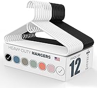 Vista 113 de Neaties - Perchas resistentes para ropa, paquete de 18 – Fabricadas en EE. UU. – Capacidad de 8 libras, perchas de plástico para ropa de adultos