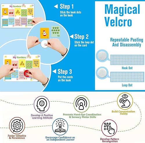 Miniatura 5 de Montessori - Libro de actividades para niños de 3 años en adelante, perfecto para actividades educativas, juguetes sensoriales, aprendizaje de