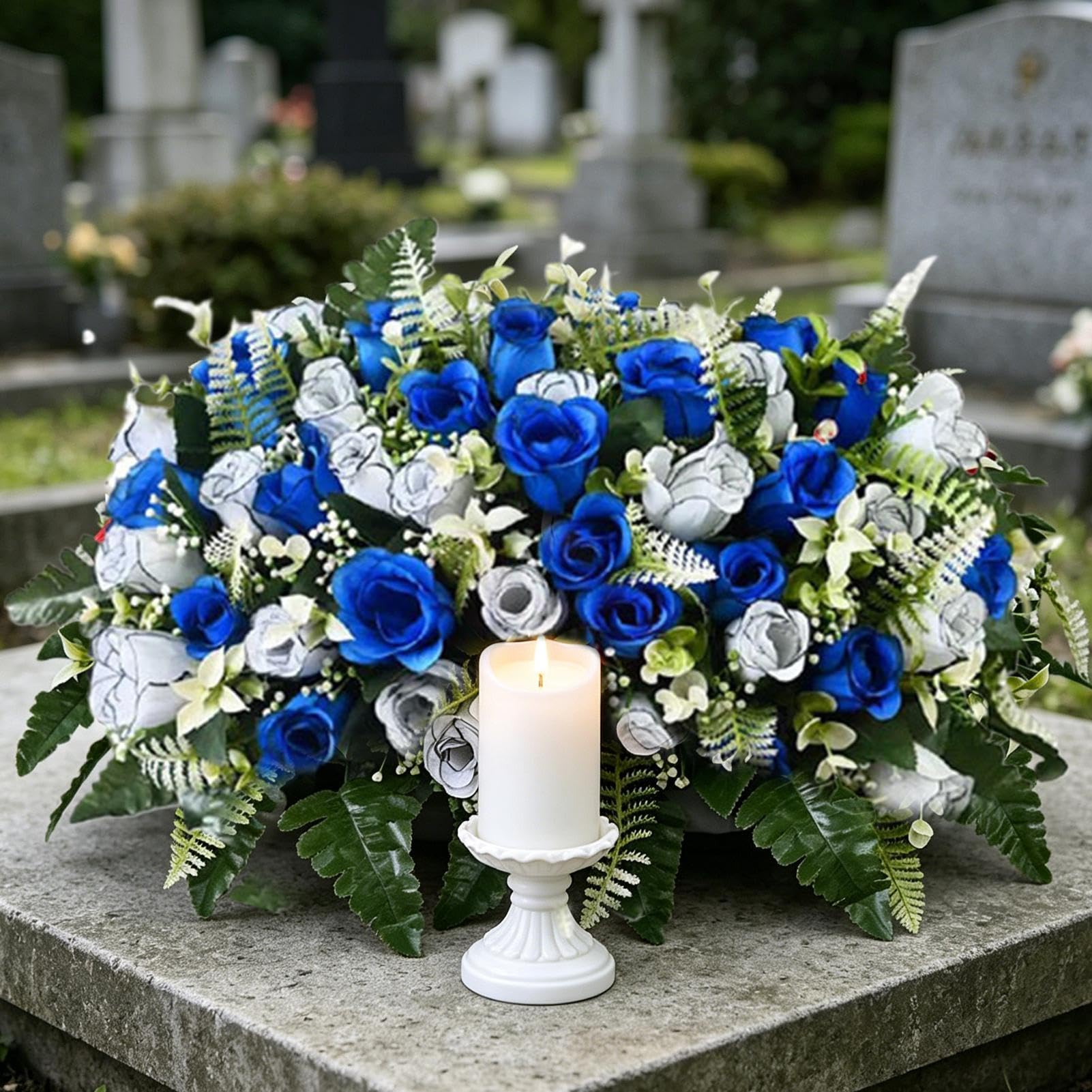 Générique Fleurs artificielles pour cimetière Roses artificielles mémorial