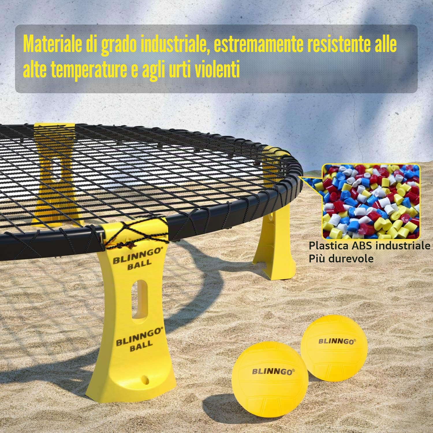 Il set include palle, reti, borsa, pompa a sfera e regole – Adatto per giocare in spiaggia, prato, cortile e parco