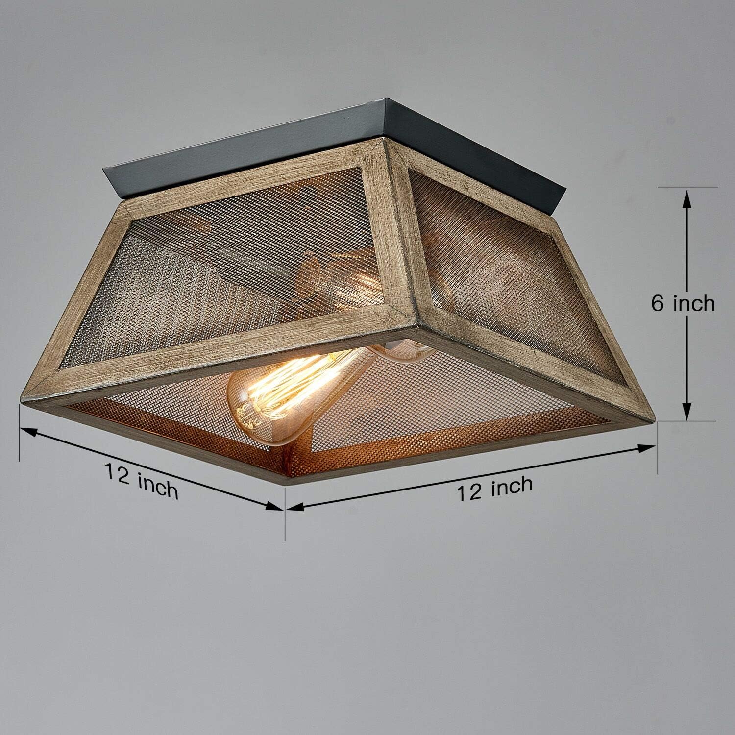 Free Shipping Over $50 Saint Mossi Antique Bronze Oaky Painted Metal Island Light with 2 Lights, Farmhouse Flush Mount with Network Shade,Ceiling Light Fixture in Rustic Vintage Farmhouse Industrial Country Style Exclusive Discount 70% Price Saint Mossi Antique Bronze Oaky Painted Metal Island Light with 2 Lights, Farmhouse Flush Mount with Network Shade,Ceiling Light Fixture in Rustic Vintage Farmhouse Industrial Country Style