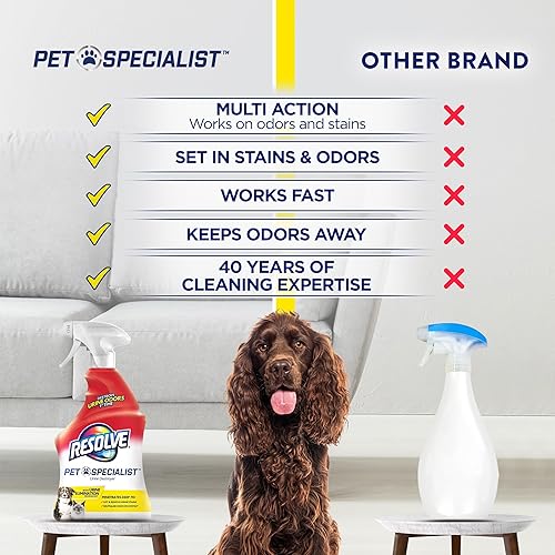 Miniatura 4 de Resolve Pet Specialist - Spray destructor de orina  Removedor de manchas y olores de mascotas, solución limpiadora de alfombras para orina de gatos