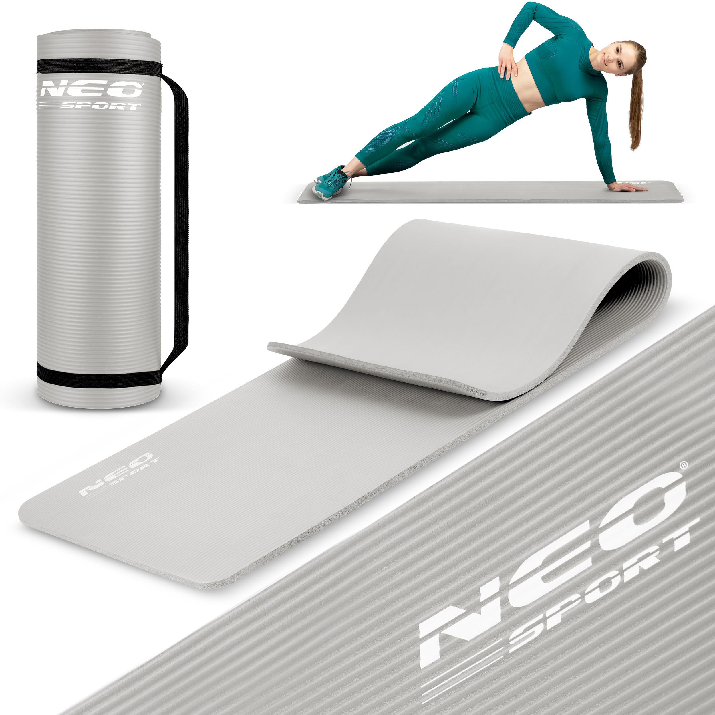 Esterilla de gimnasia flexible y ligera con cordón para transporte diario 8