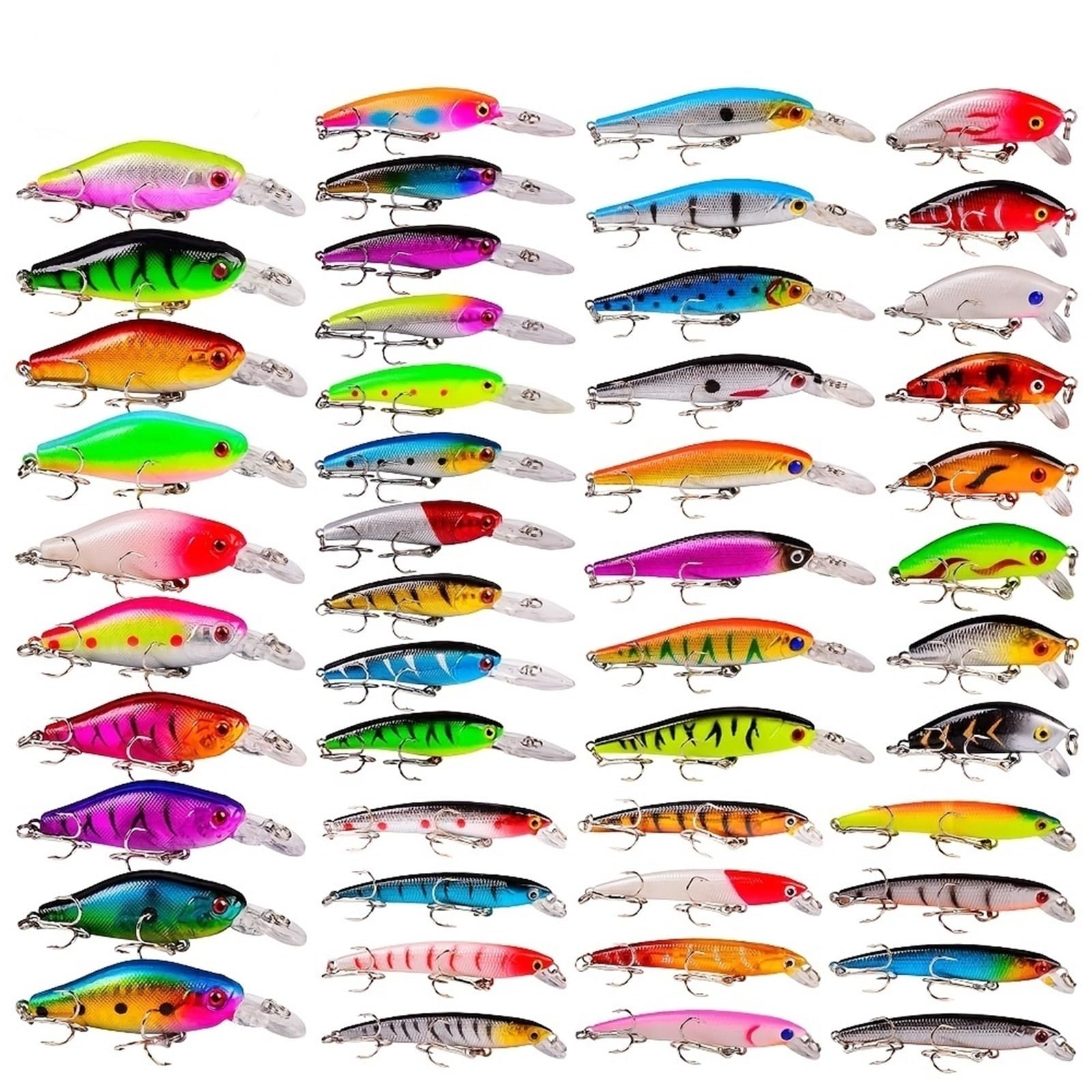 Mini Minnow Floating Swing Crankbait Set, Hard Wobbler Lure, Soft Lightweight Portable UV Easy Clean