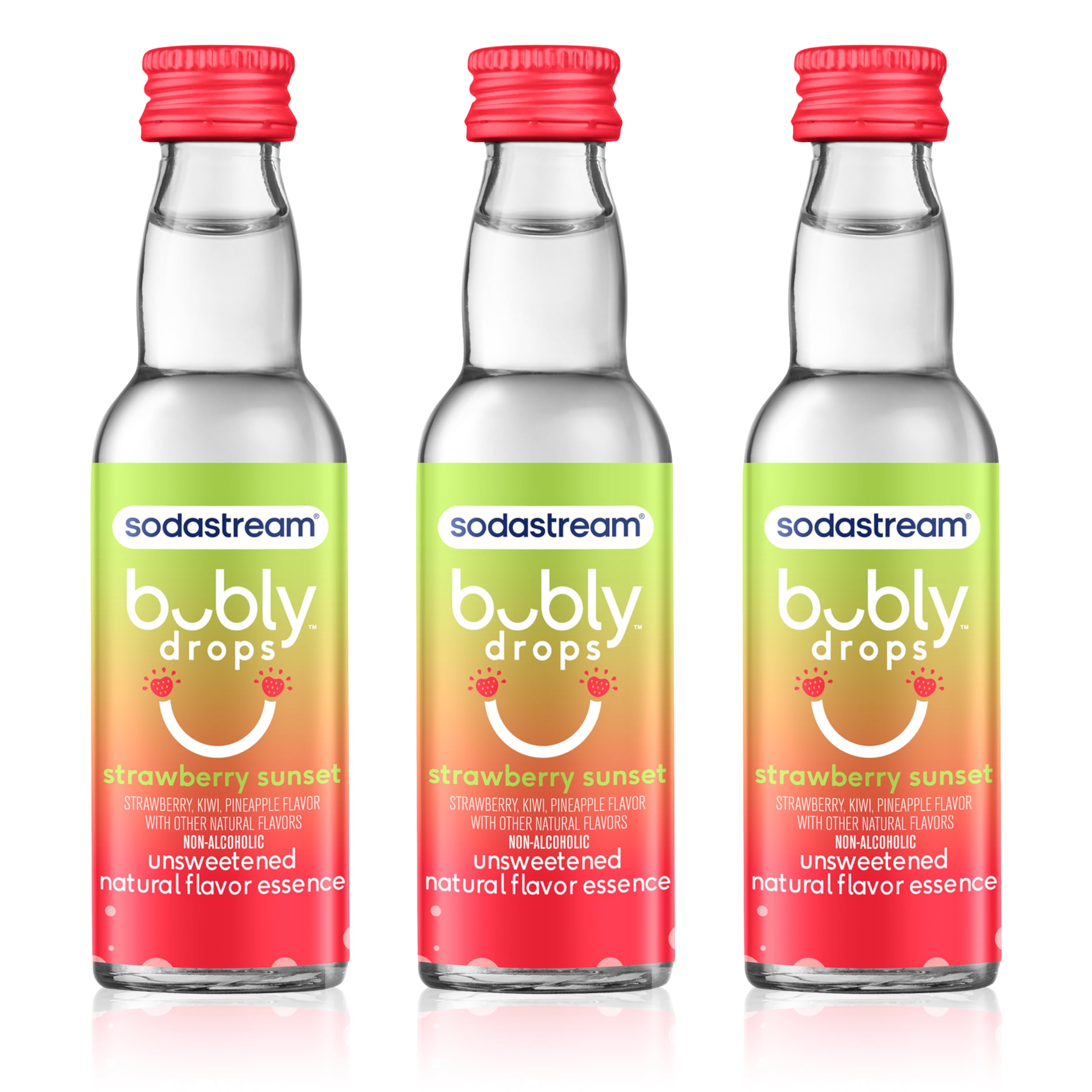 SodaStream bubly Drops, Strawberry Sunset, 1.36oz (Pack of 3)