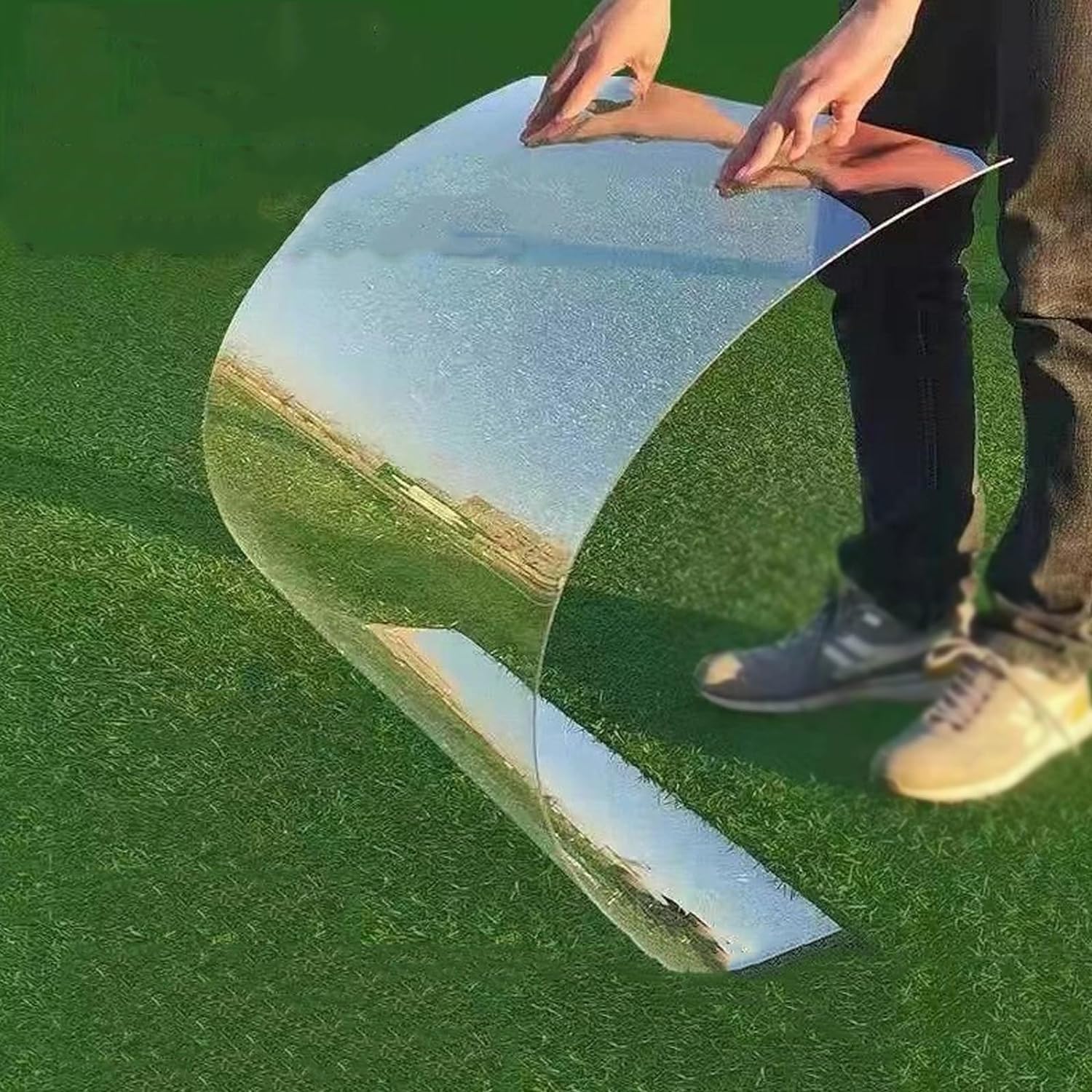 AMEPOO Polycarbonate Greenhouse Sheets Plastic Roofing Sheets, 0.8mm Greenhouse Replacement Glass, Glass Greenhouse Replacement Panels, Cuttable(1x2m/