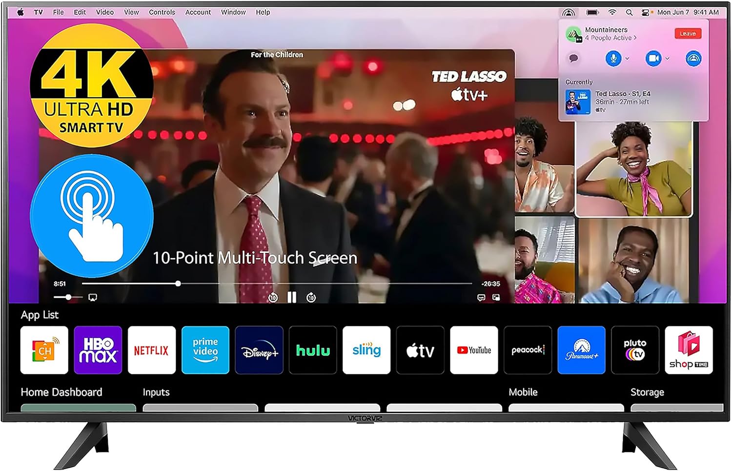 VictorVIZ (4K) Smart TV Touch Screen (Mac OS and Windows