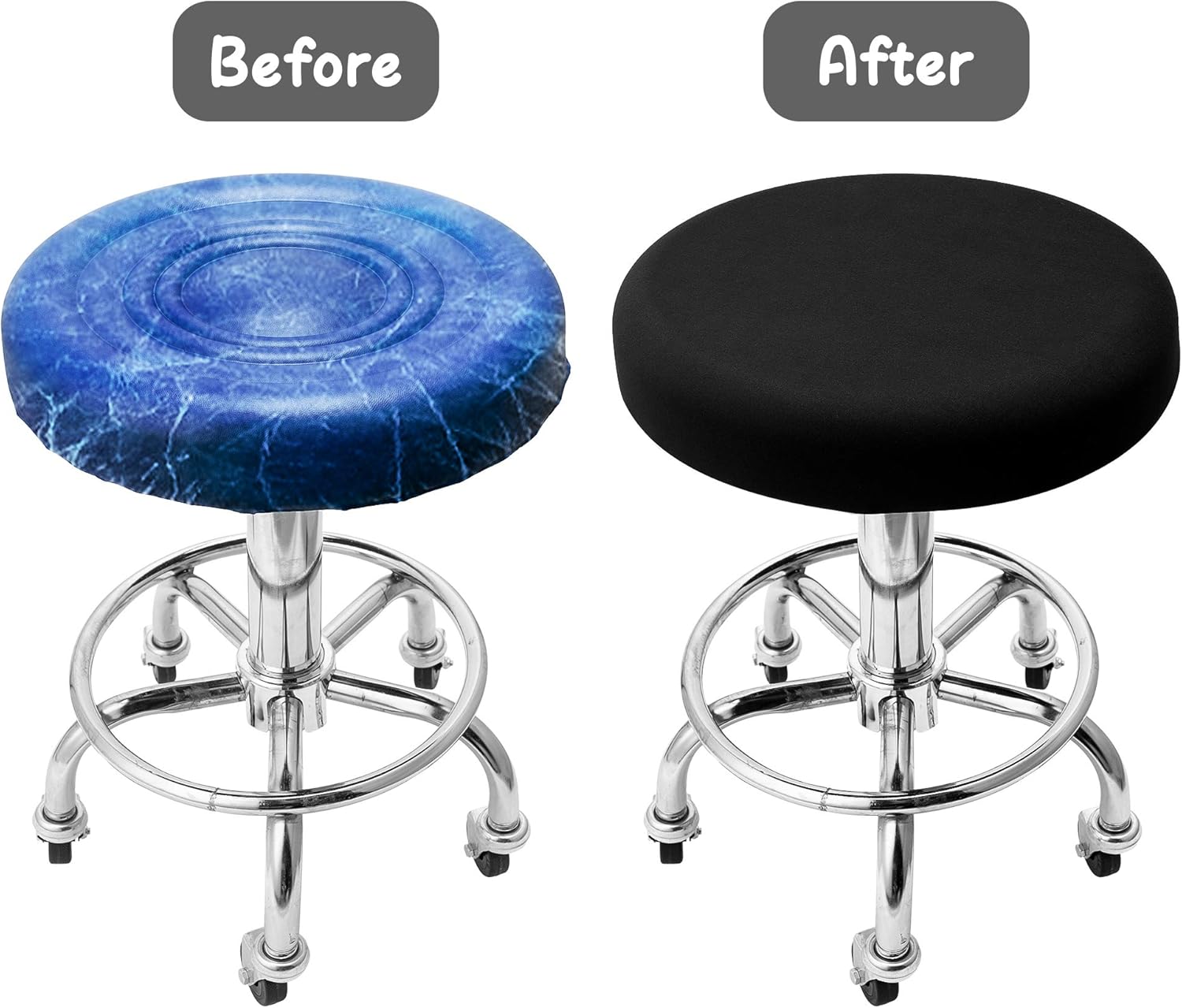 Buy 6pcs Round Bar Stool Covers Elastic Black Chairs Covers Washable Stool Cover Stool Chairs Protector Soft Cushion Slipcover Classic Round Bar Stools Cover Fits In 12 14inch Stool Online In Indonesia B08lvg33sz