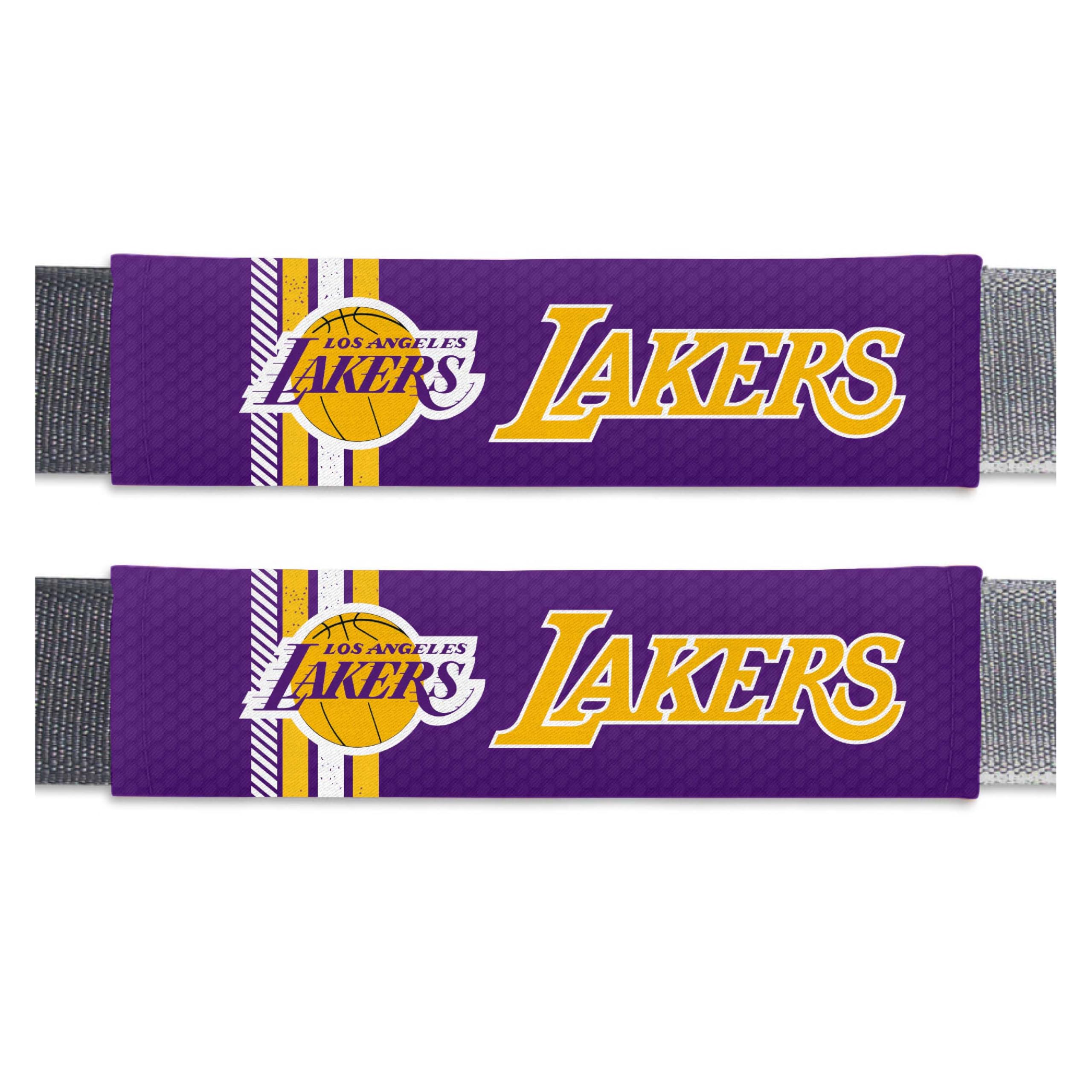 FANMATS32117 Los Angeles Lakers Team Color Rally Seatbelt Pad - 2 Pieces