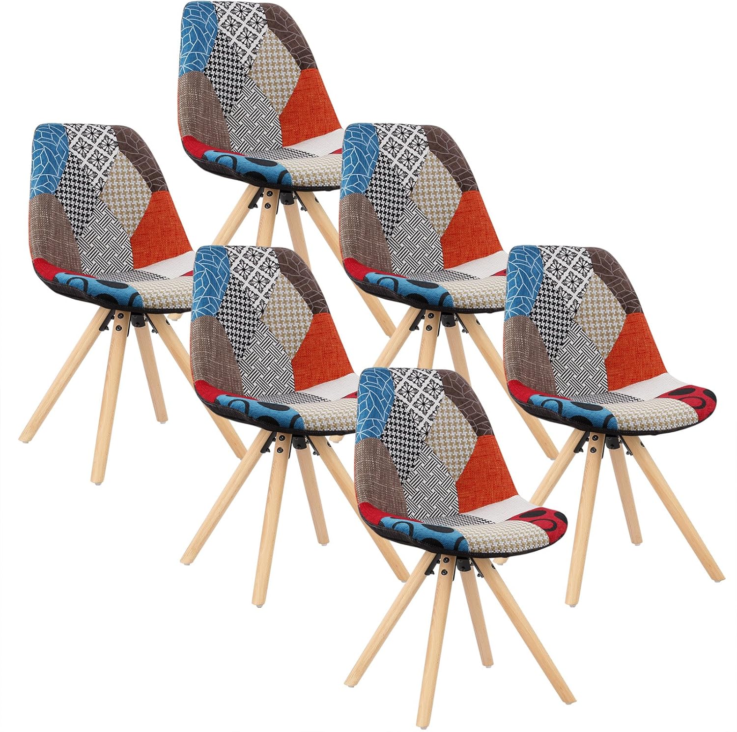 WOLTU Dining Chairs Set of 6 pcs Chairs Kitchen Counter Lounge Leisure