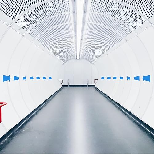 Miniatura 18 de PATIKIL Adhesivo de flecha de 6 x 2 pulgadas, paquete de 24 calcomanías de PVC extraíbles autoadhesivas impermeables para piso, letrero de flecha