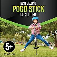 Vista 4 de Flybar Maverick 2.0 Pogo Stick de espuma para niños de 5 años en adelante, 40 a 80 libras, juguetes para niños al aire libre, agarre de goma, por