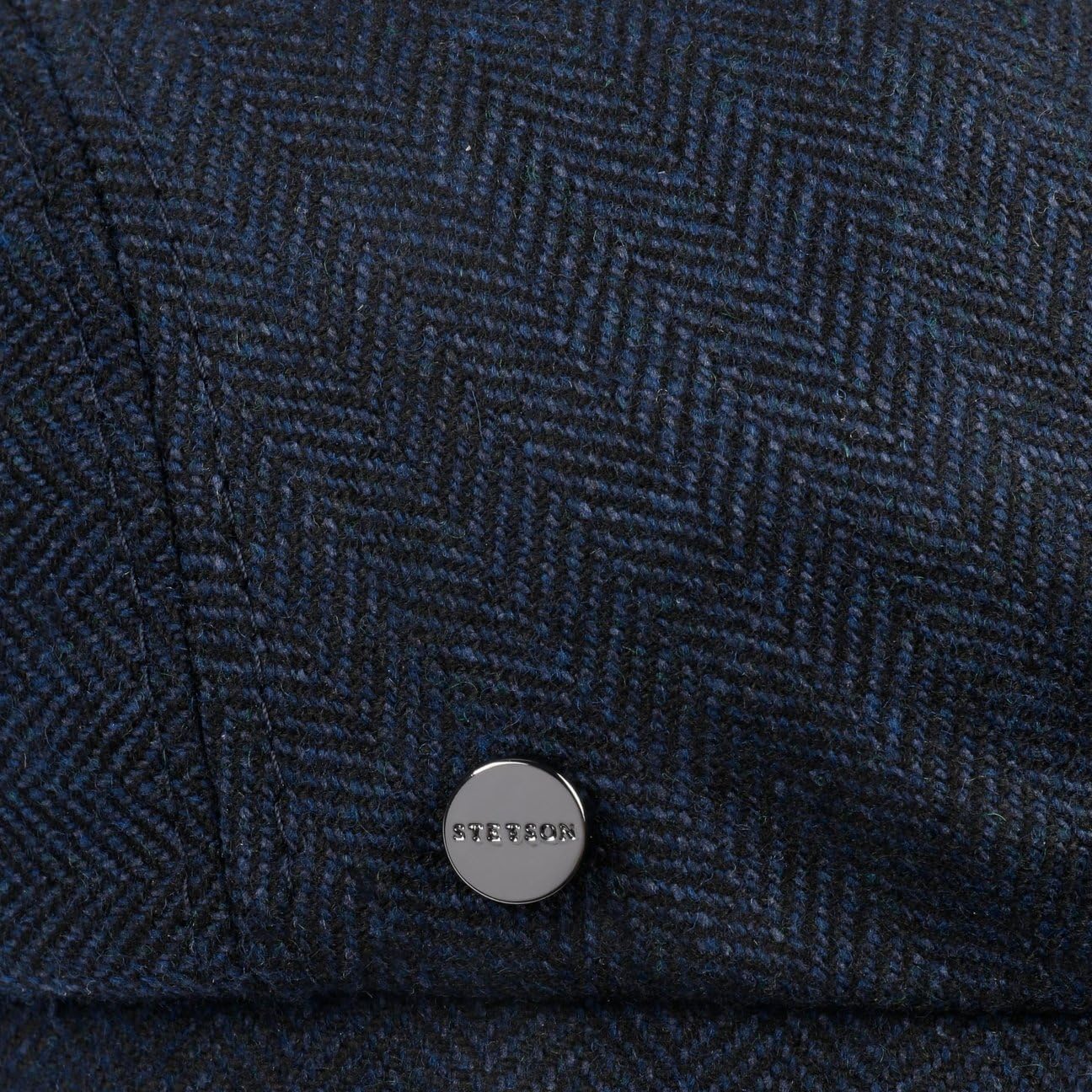 Stetson Chester Flat Cap Made in Germany Wool Silk Cashmere Houndstooth Men Autumn Winter