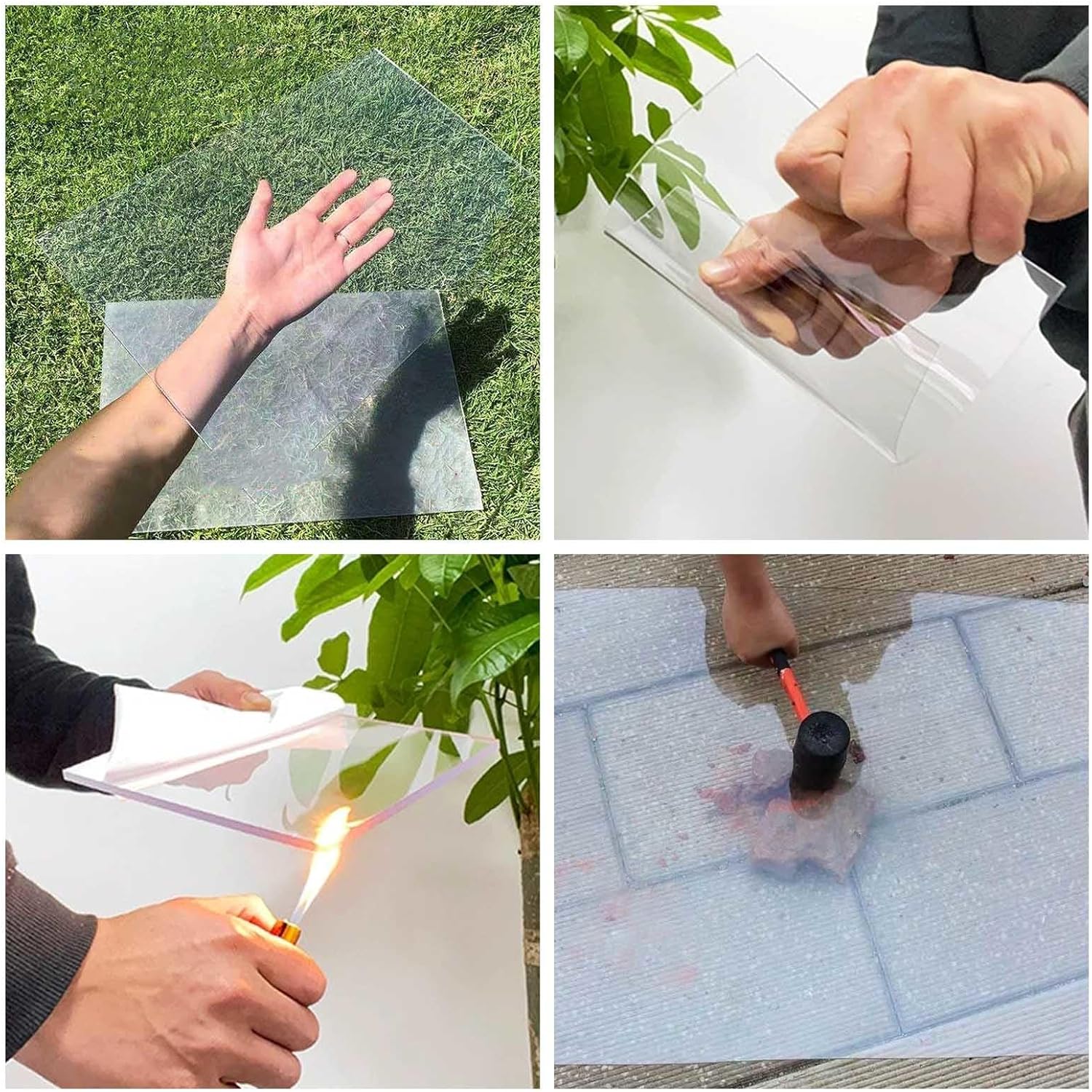 Polycarbonate Greenhouse Roofing Sheets,1mm Clear Acrylic Plastic Roof Panels,Waterproof/Uv Resistant,Cold Frame Replacement Transparent Roofing Sheets,Easy to Bend and Cut,W×L-1.56×1m(5.1*3.3ft)