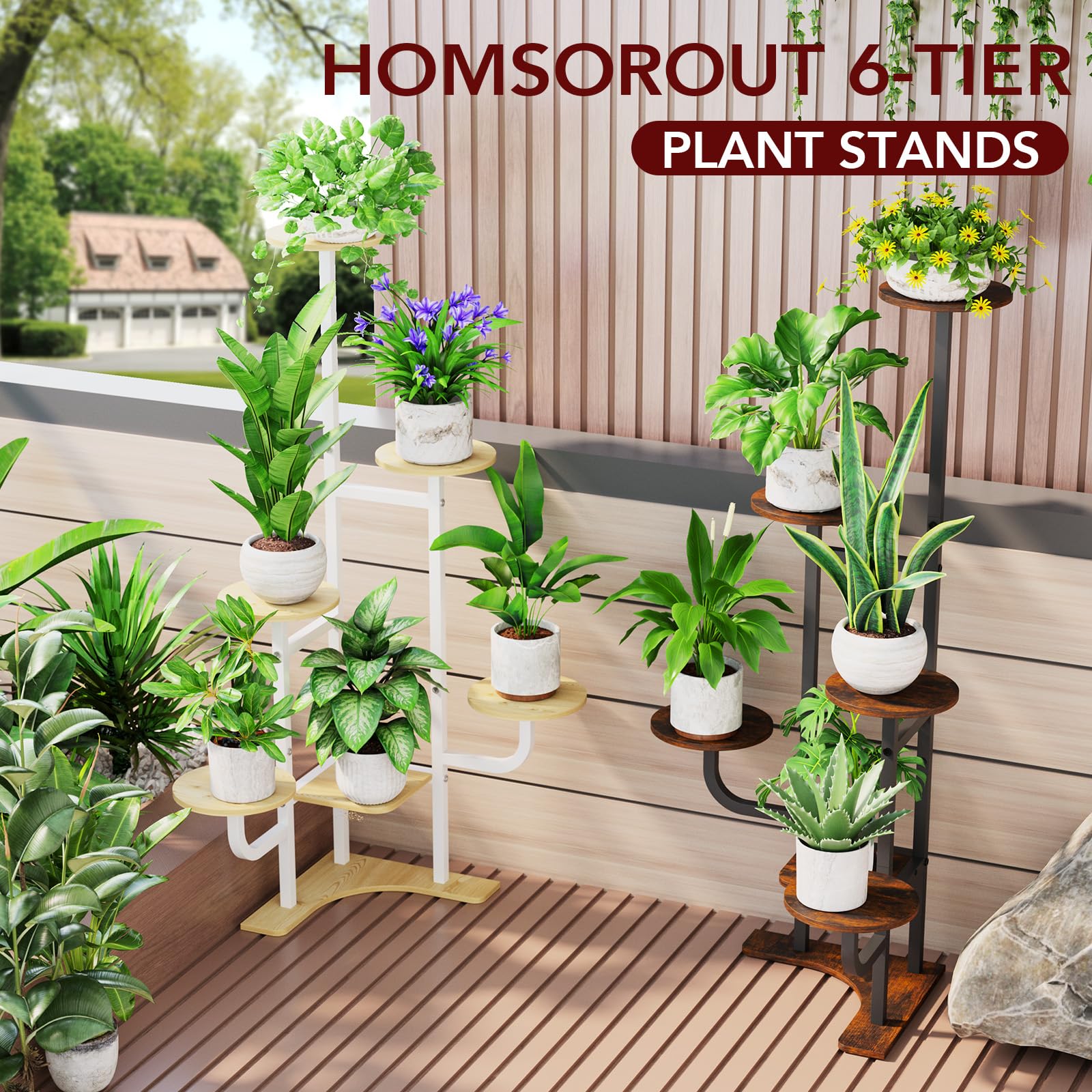 Amazon.com: Homsorout Corner Plant Stand with Grow Light - 6 Tier