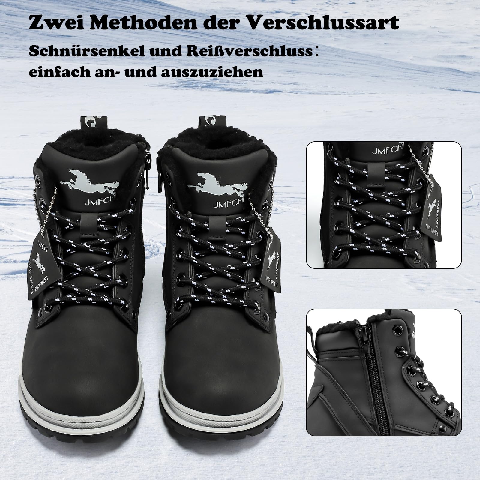 Chaussures de randonnée pour enfant - Chaussures d'hiver - Bottes de neige chaudes pour fille - Chaussures de trekking - Antidérapantes